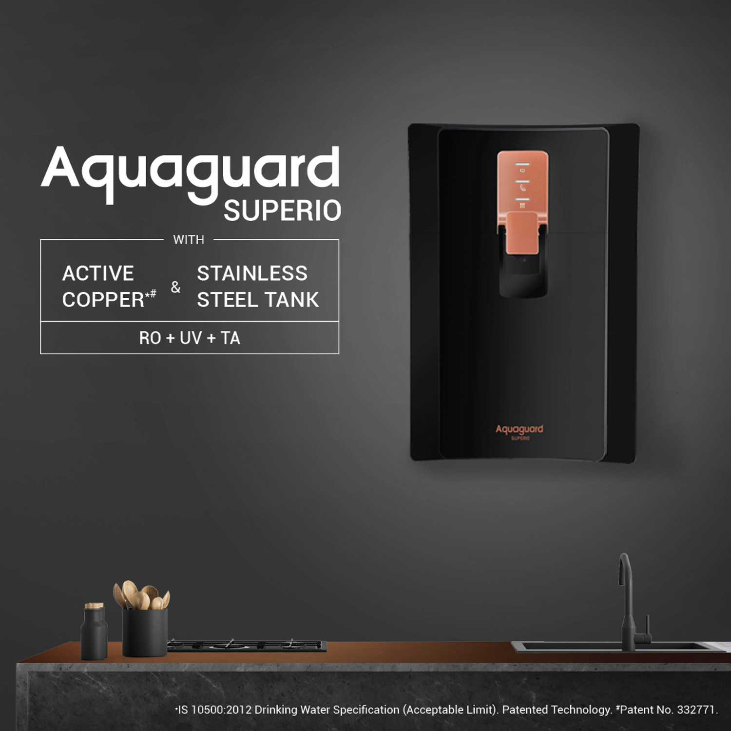 Image of Aquaguard Superio RO+UV+MTDS+SS 5 L RO + UV + TA Water Purifier