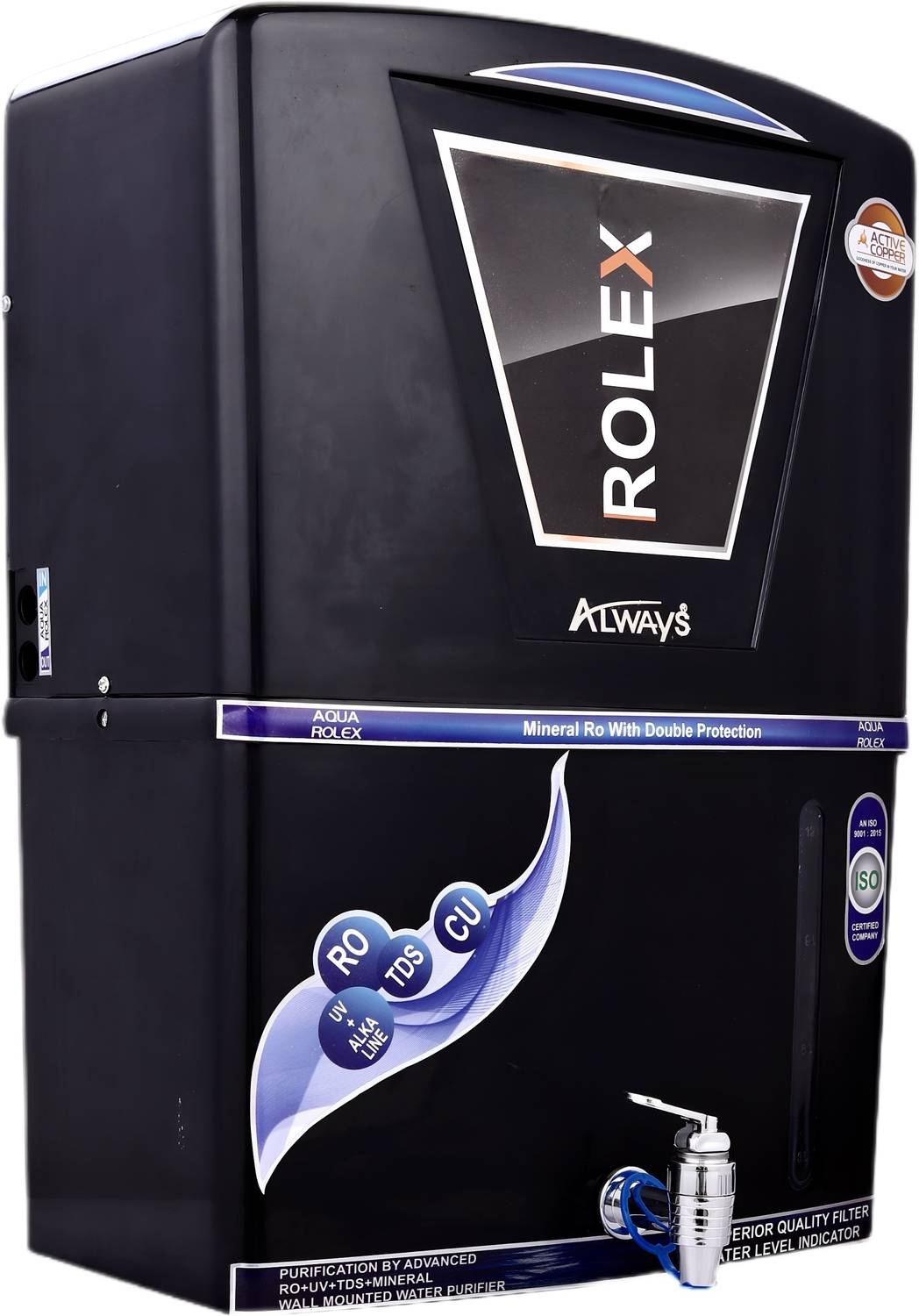 Always Rolex 12 L RO + UV + UF + TDS + Active Copper Water Purifier 12 L RO + UV + UF + TDS Control Water Purifier