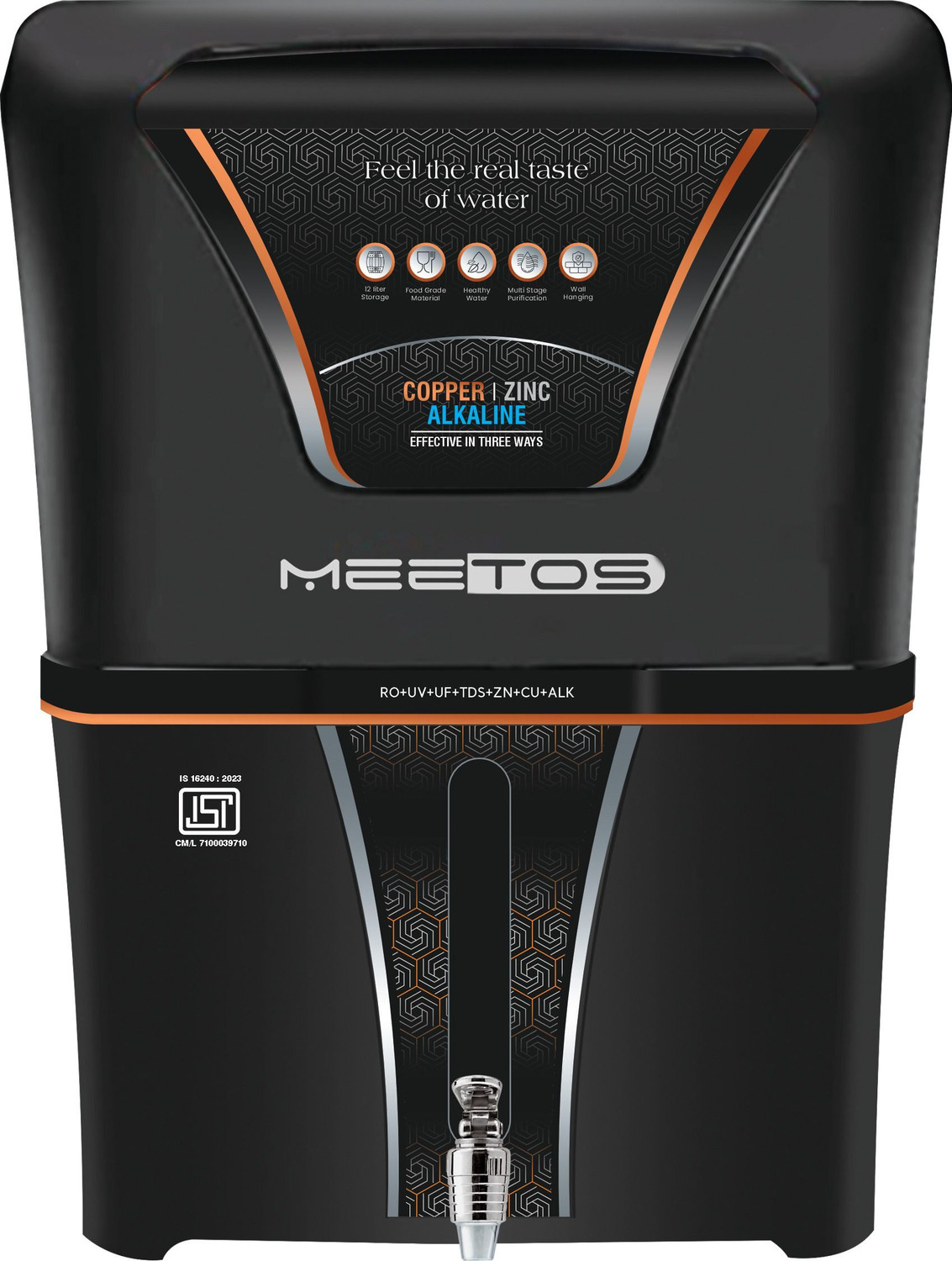 Image of MEETOS 4x Technology Purification,10 Stage Water Purifier and Best for Home and Offices 12 L RO + UV + UF + Copper + Alkaline Water Purifier
