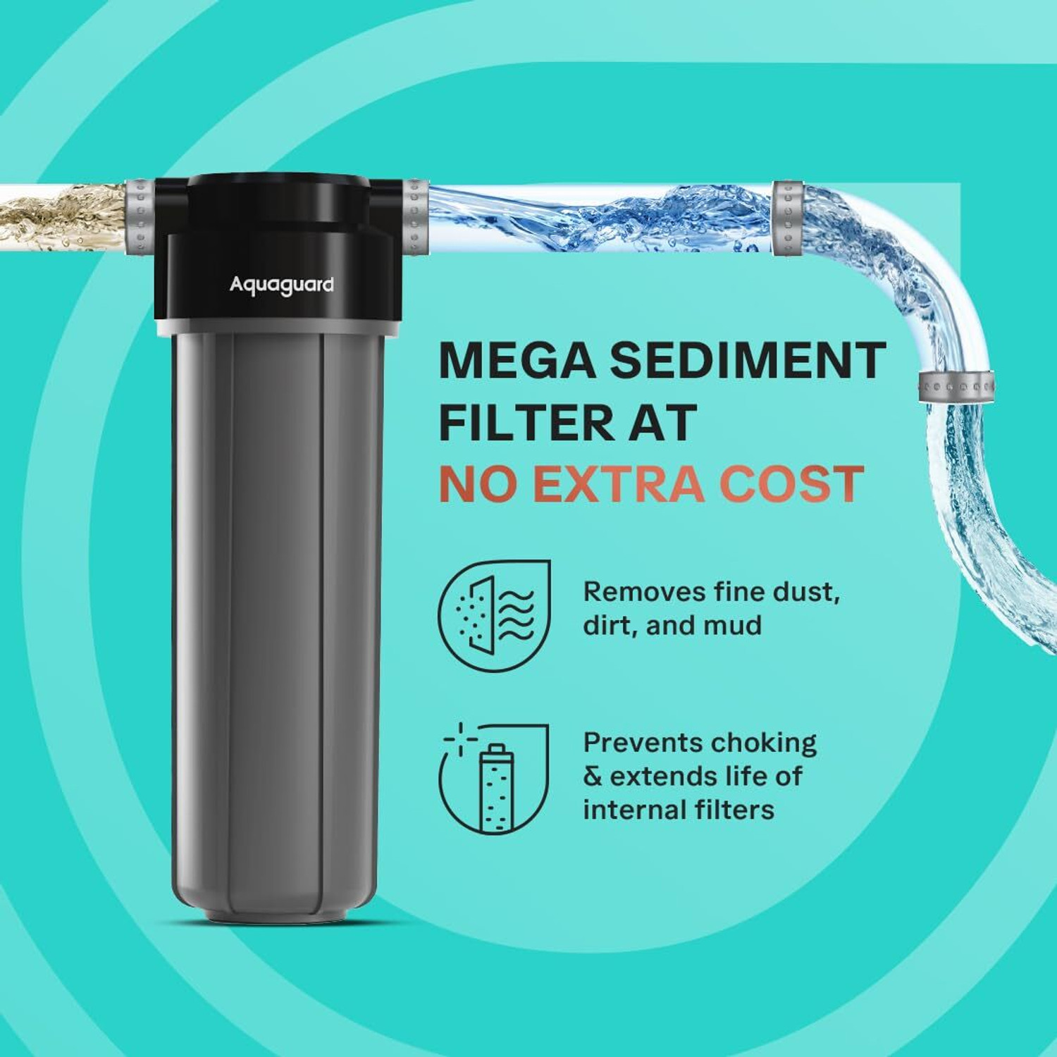 Image of Aquaguard Enrich Marvel UV+UF 2X 6 L UV + UF Water Purifier | 2 Year Filter Life | With Mega Sediment Filter | 3-in-1 Active Copper Technology | UV e-Boiling | 9 Stage Purification | Suitable for Municipal Water (TDS