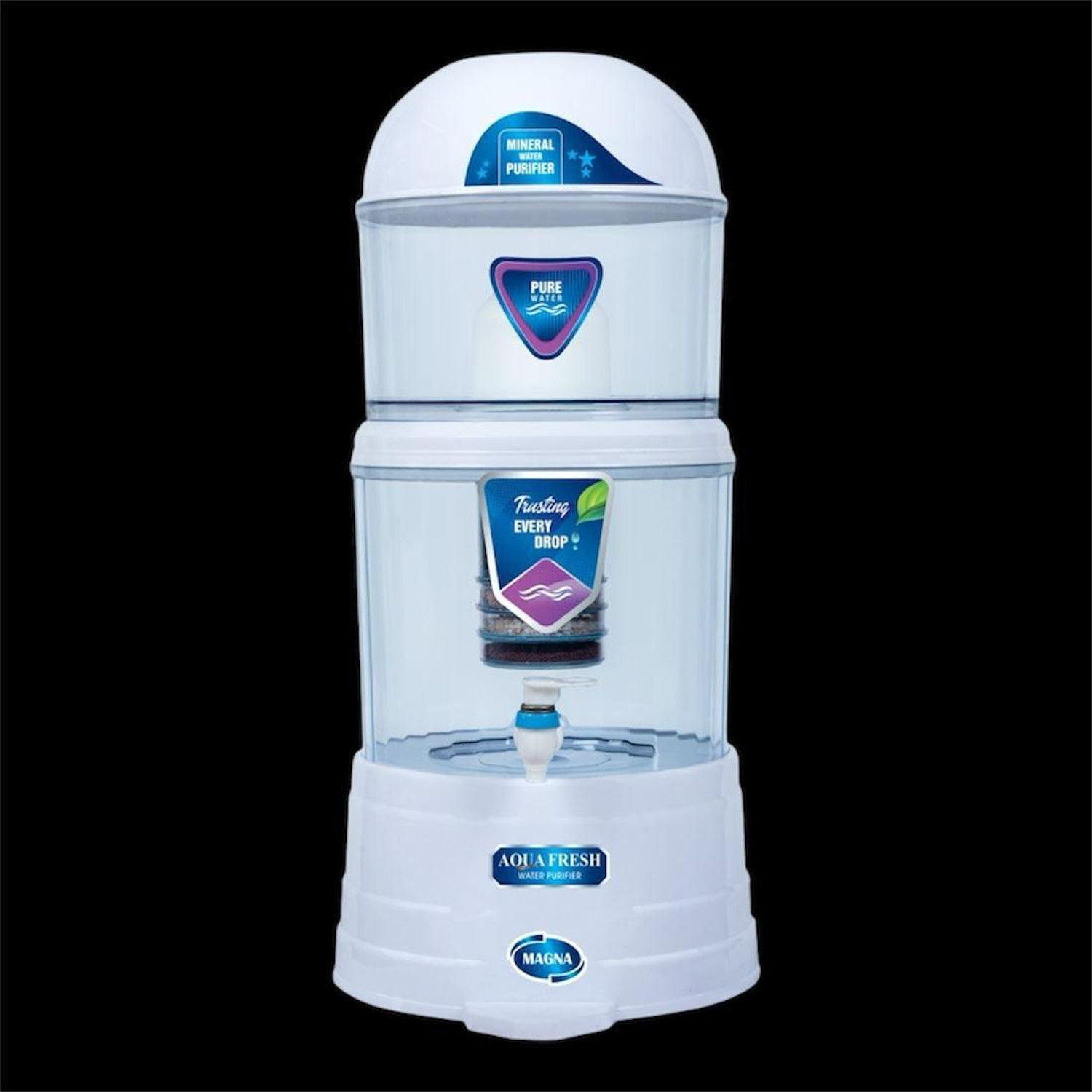 Image of Aqua Fresh MINERAL POT GRAVITY BASED NON ELECTRIC WATER PURIFIER 16 L Gravity Based Water Purifier