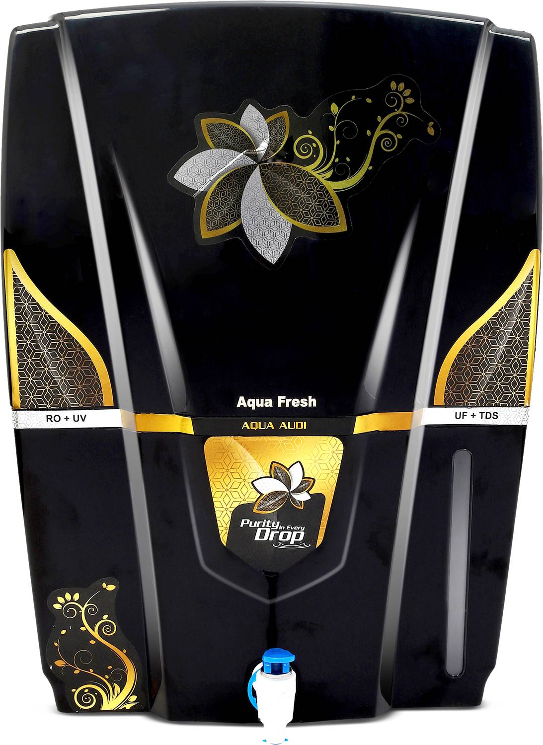 Aqua Fresh RO_UV_UF_Golden Black 12 L RO + UV + UF + TDS Control Water Purifier with Prefilter