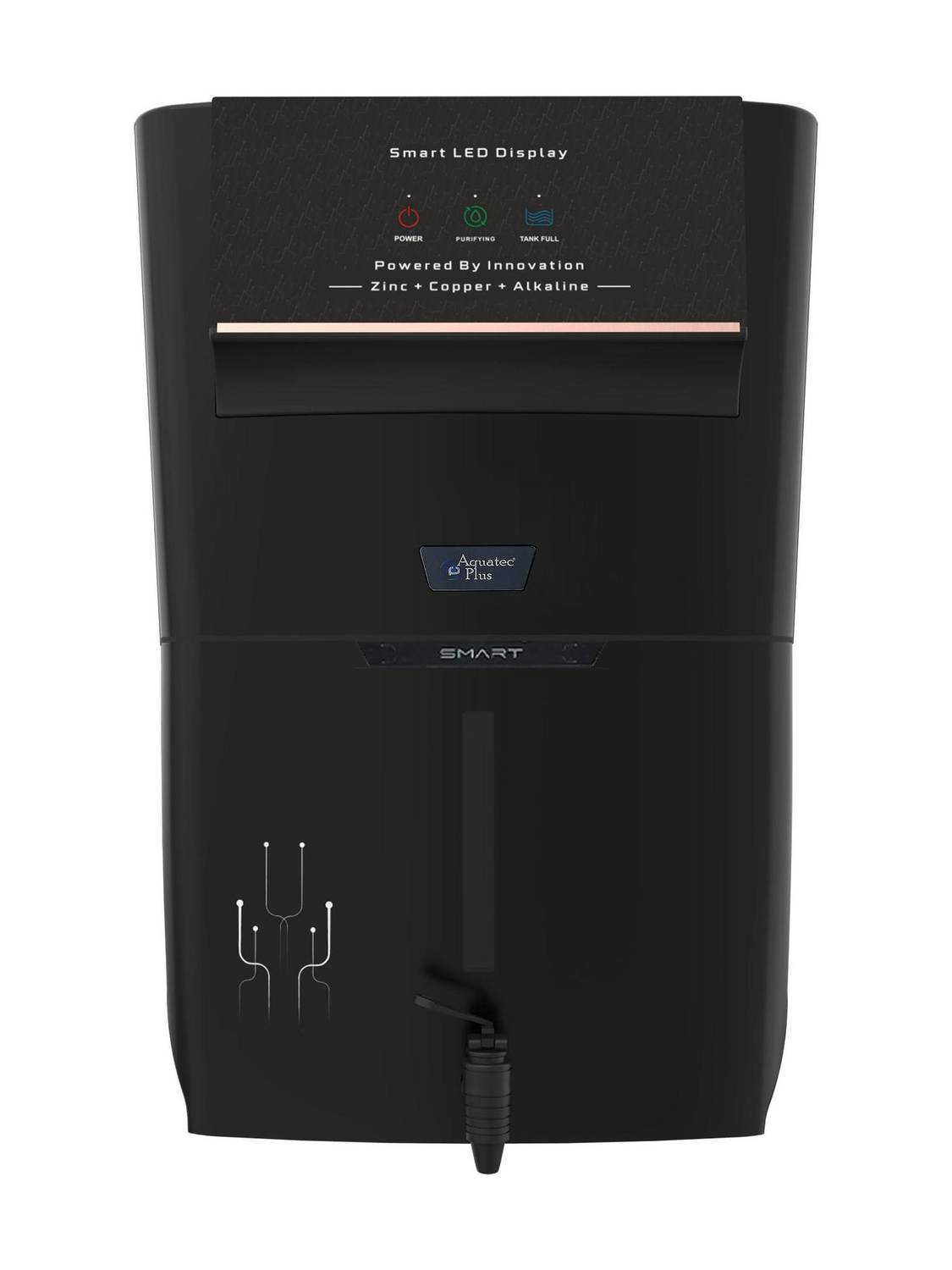 Aquatec Plus Smart - Alkaline & Copper 12 L RO + UV + UF + Copper + Alkaline + Minerals + TDS Control Water Purifier ISI Certified