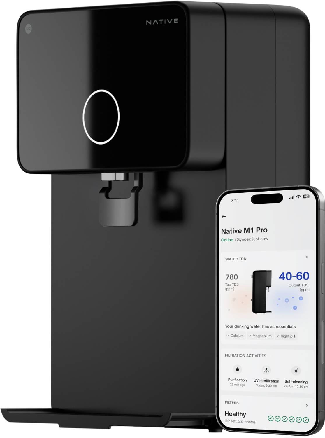NATIVE M1 Pro 7L RO + UV Water Purifier - Image 1