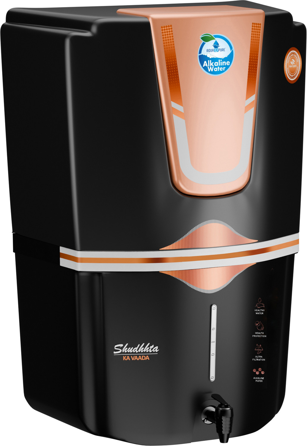Image of AquaDpure 4x Copper Alkaline RO Water Purifier Multi-Stage Purification 12 L RO + UV + UF + Copper + Alkaline + Minerals Water Purifier
