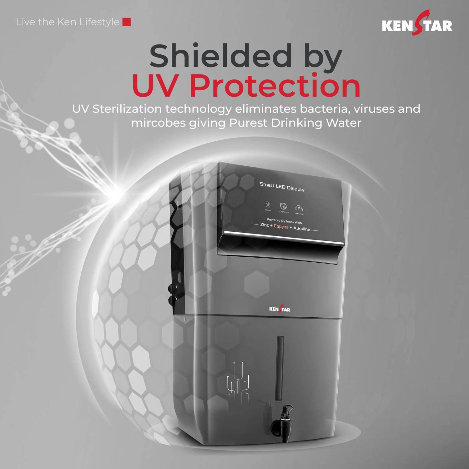 Kenstar Pureza 8 L RO UV UF Copper Alkaline Minerals Water Purifier - Image 5