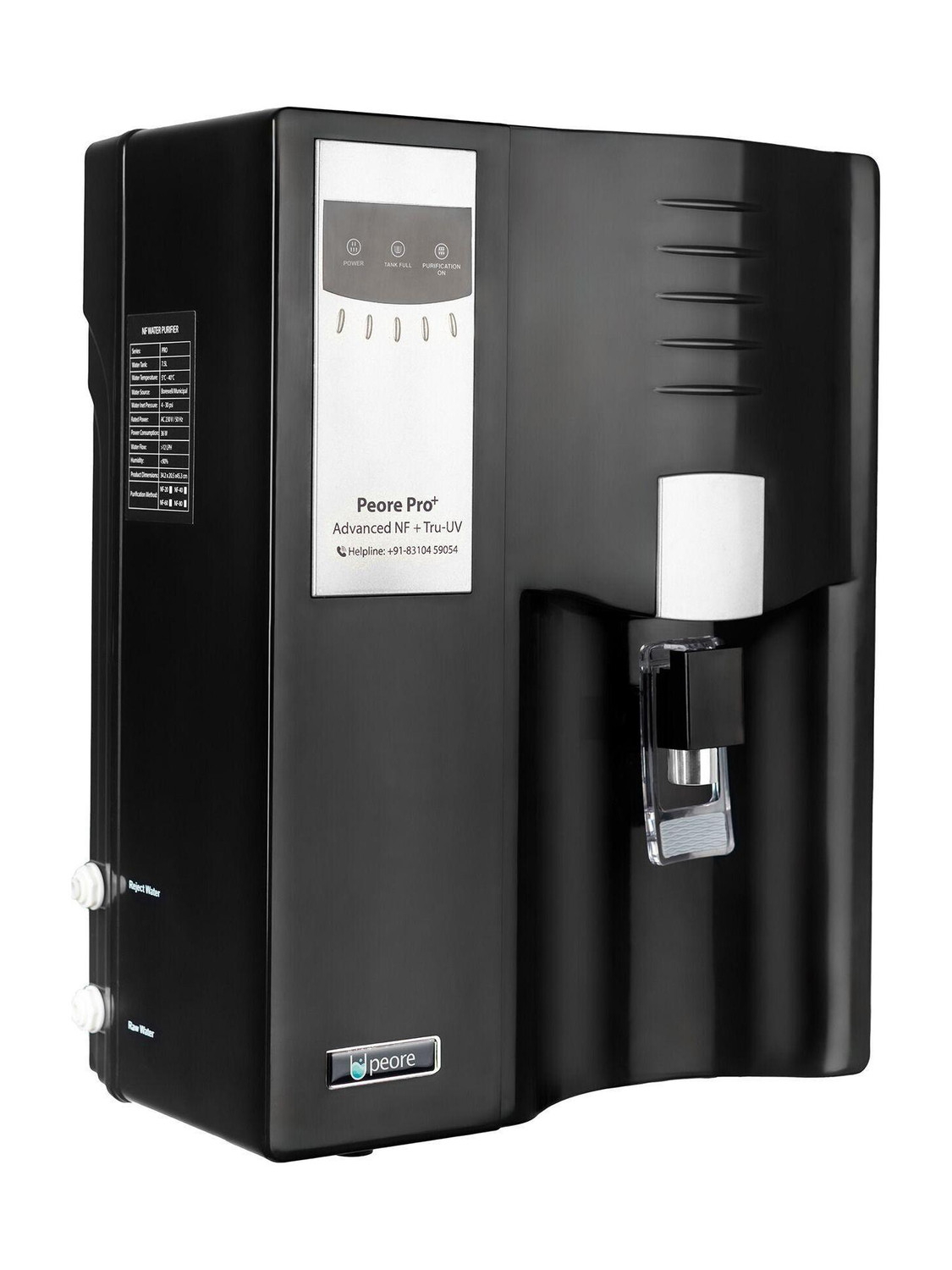 Image of Peore Pro Plus - 20 NF + Water Purifier | Self Service Mode 7.5 L UV Water Purifier (Black)