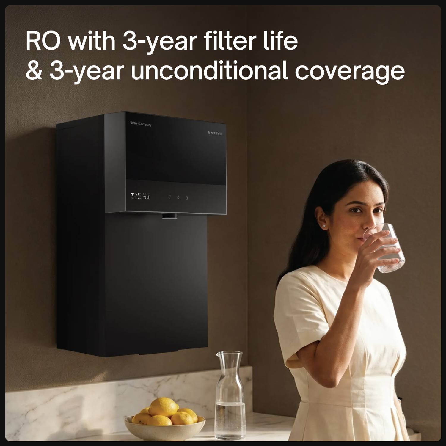 Native M3 Pro 6L RO+UV+Alkaline+Minerals Water Purifier - Image 3