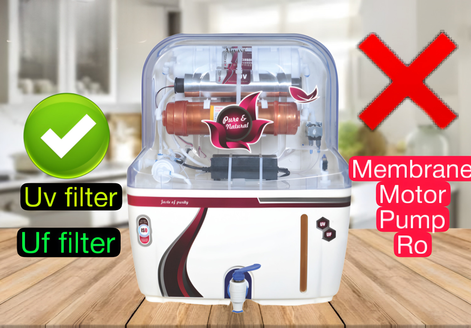 Image of Always Elite UV without Ro System Not for Boring /Hard water 15 L UV + UF + Copper Water Purifier
