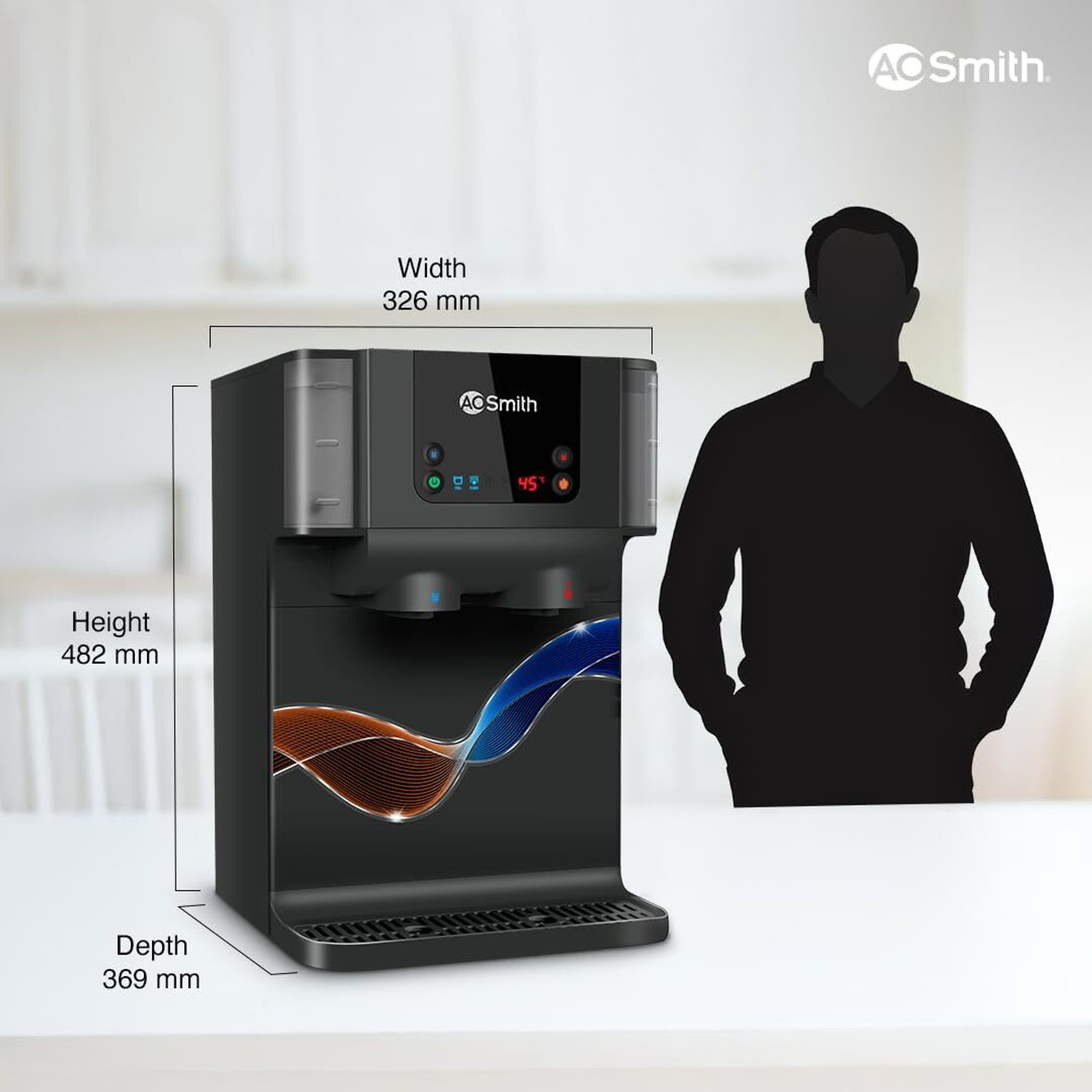 Image of AO Smith Z10 10 L RO + Minerals Water Purifier | Hot & Ambient Water | Copper + Alkaline Water | 9000L Water Saving | Baby Safe