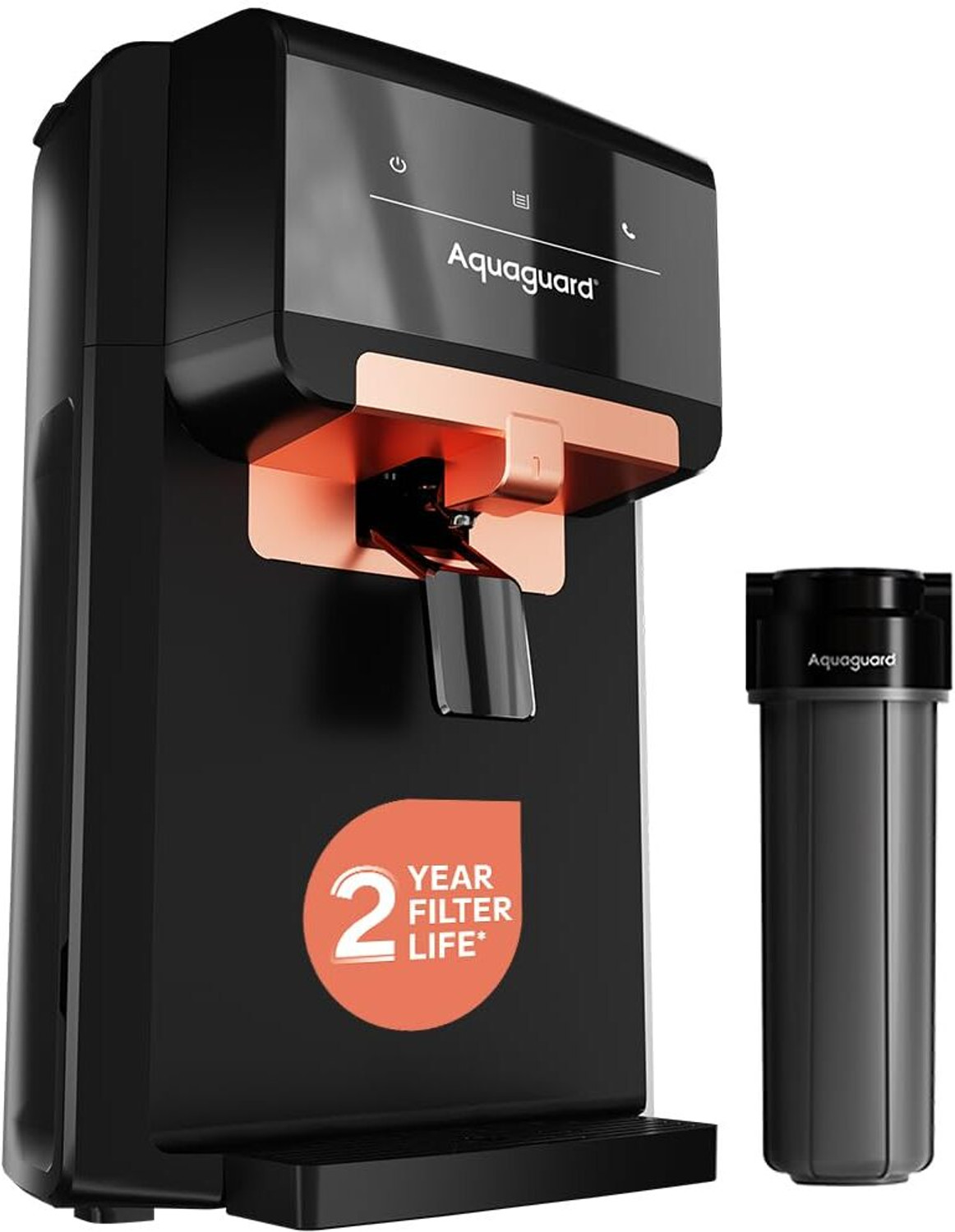 Image of Aquaguard Enrich Nexen ROUVCUALK AS 2X 6 L RO + UV + Alkaline + Copper Water Purifier | 2-Year Warranty | Active Copper & Alkaline Boost | 2-Year Filter Life Powered by Anti-Scale FIlter | Removable Drip Tray