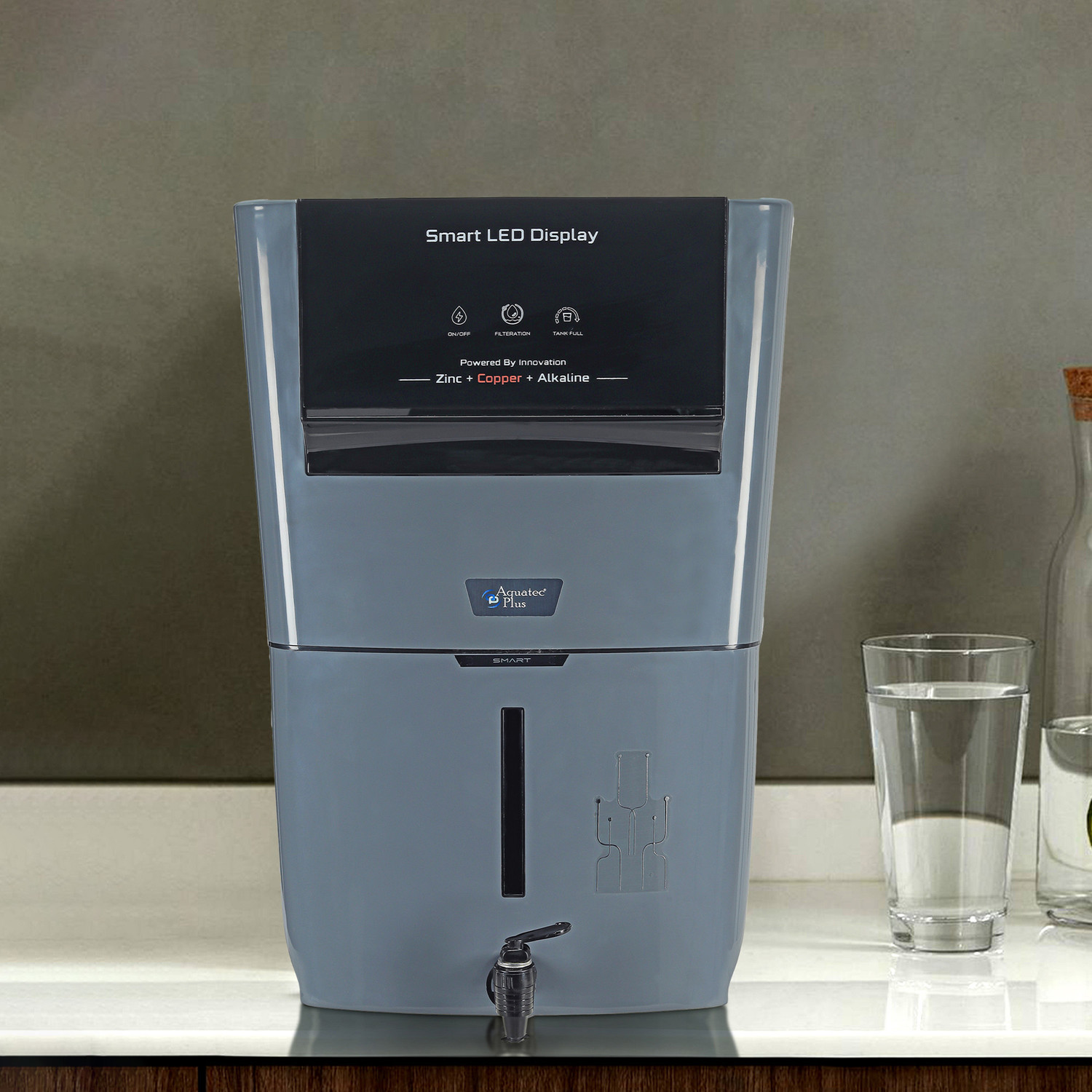 Image of Aquatec Plus Smart - Alkaline & Copper 12 L RO + UV + UF + Copper + Alkaline + Minerals + TDS Control Water Purifier ISI Certified