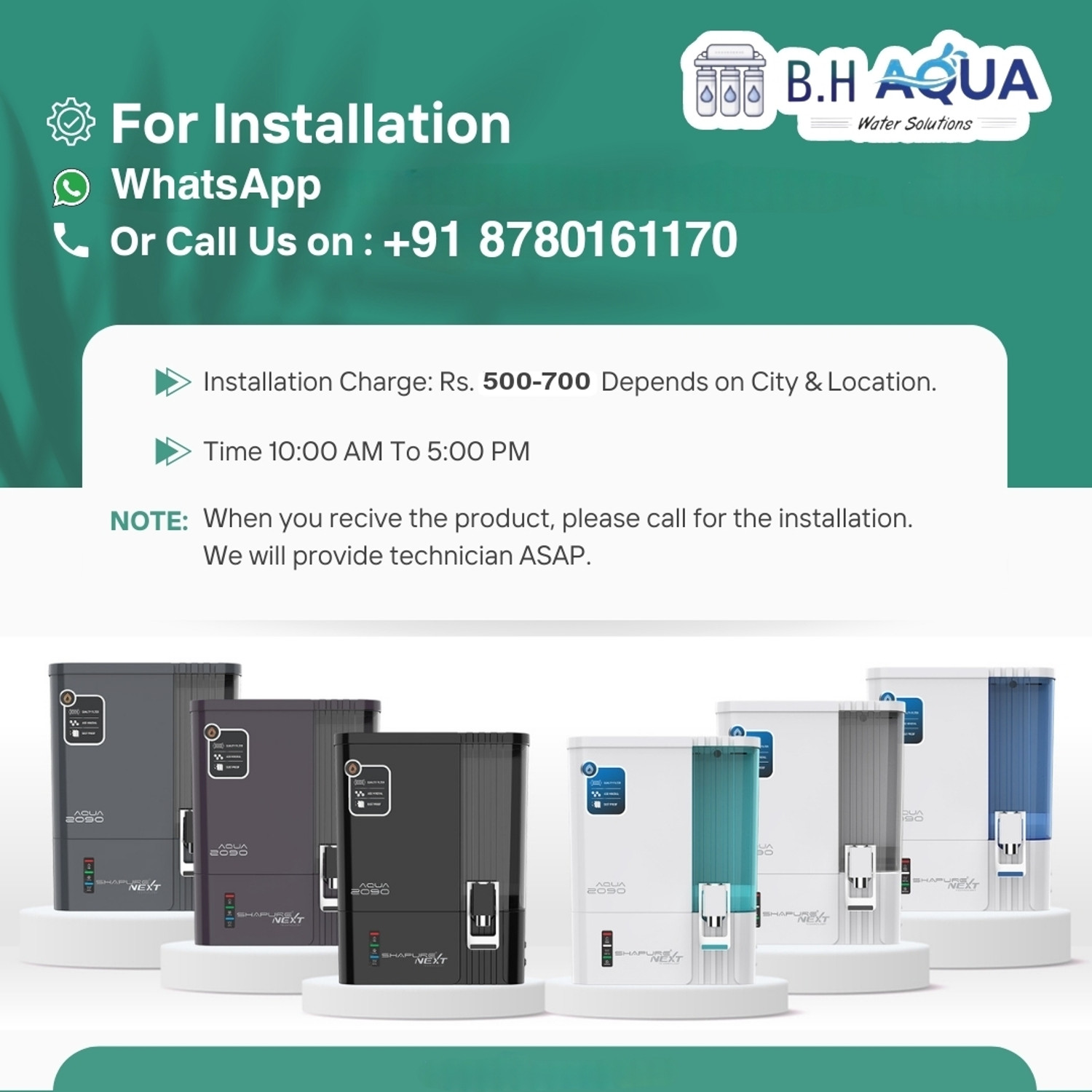 Image of b.h aqua water solutions B.H Aqua 2090 RO Water Purifier | Premium Grey 7 Stages Nxt Gen Technology 10L 20 L RO + UV + UF + Copper + Alkaline + Minerals Water Purifier