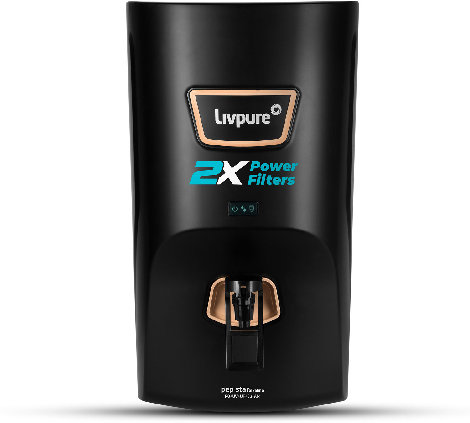 Image of LIVPURE LIV-PEP-STAR-ALKALINE 2X Power Filter No Filter Cost for 2 Year 7 L RO + UF + UV + Copper + Alkaline Water Purifier