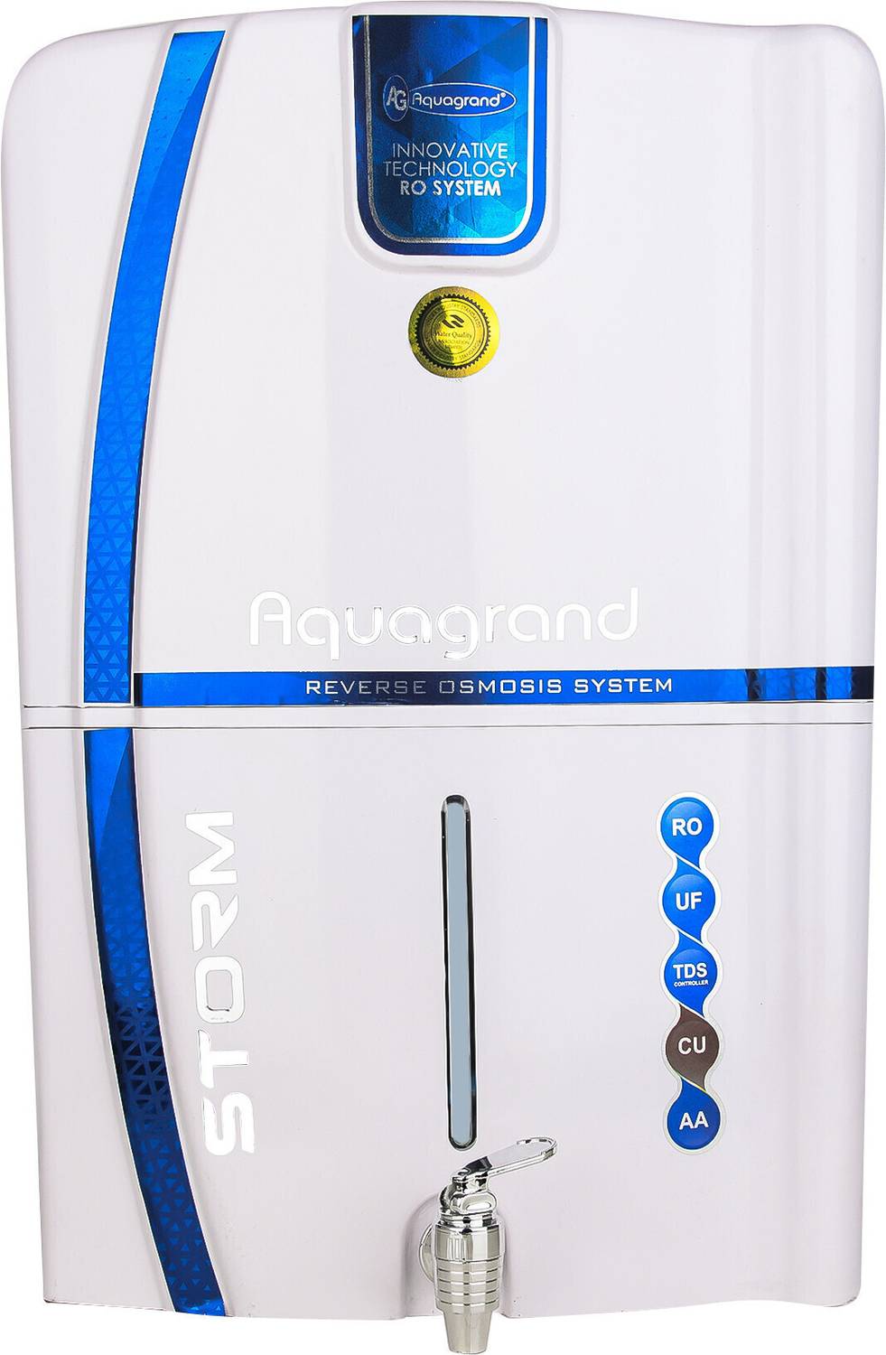 Aquagrand Storm Model Full Covered Advanced Technolog (Copper 12 L RO + UF + Alkaline Water Purifier