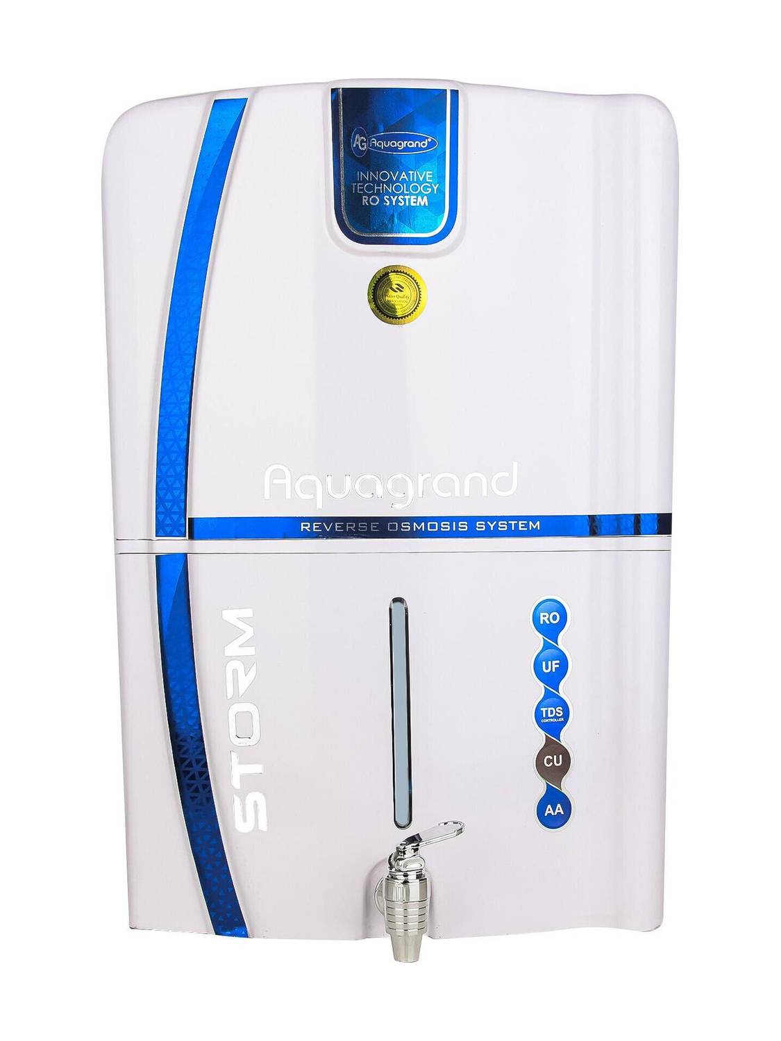 Aquagrand Storm Model Full Covered Advanced Technolog (Copper 12 L RO + UF + Alkaline Water Purifier