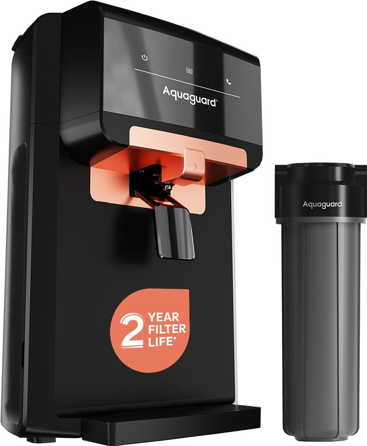 Image of Aquaguard Enrich Nexen RO+UV 2X 6 L RO + UV + Copper Water Purifier | Active Copper Water Purifier | 2 Year Filter Life with Comprehensive Warranty | With Mega Sediment Filter | Save over 18,000 on Filters | With Removable Drip-Tray