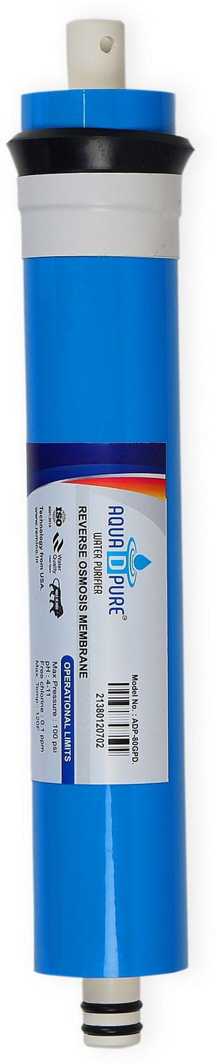Image of AquaDpure complete Ro purifier filter service kit of 80 GPD membrane water with all accessories (Full Service KIt With 02 Inline) Solid Filter Cartridge