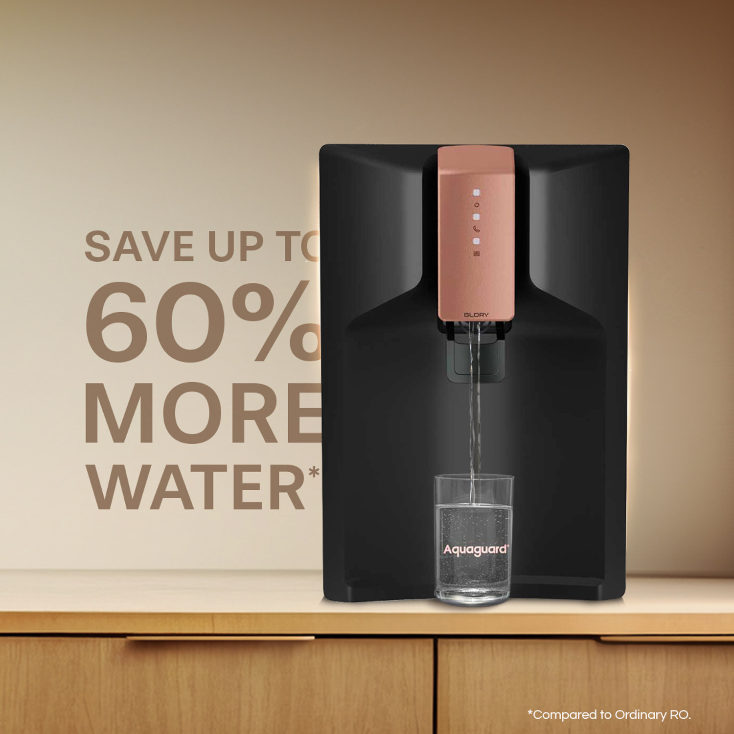 Image of Aquaguard Glory WS RO+UV+UF +5YF Service 6 L RO + UV + UF + Copper Water Purifier | 5 Year Free Service Plan | 10 Stage Purification | India's No.1 Purifier* | Suitable for all water sources