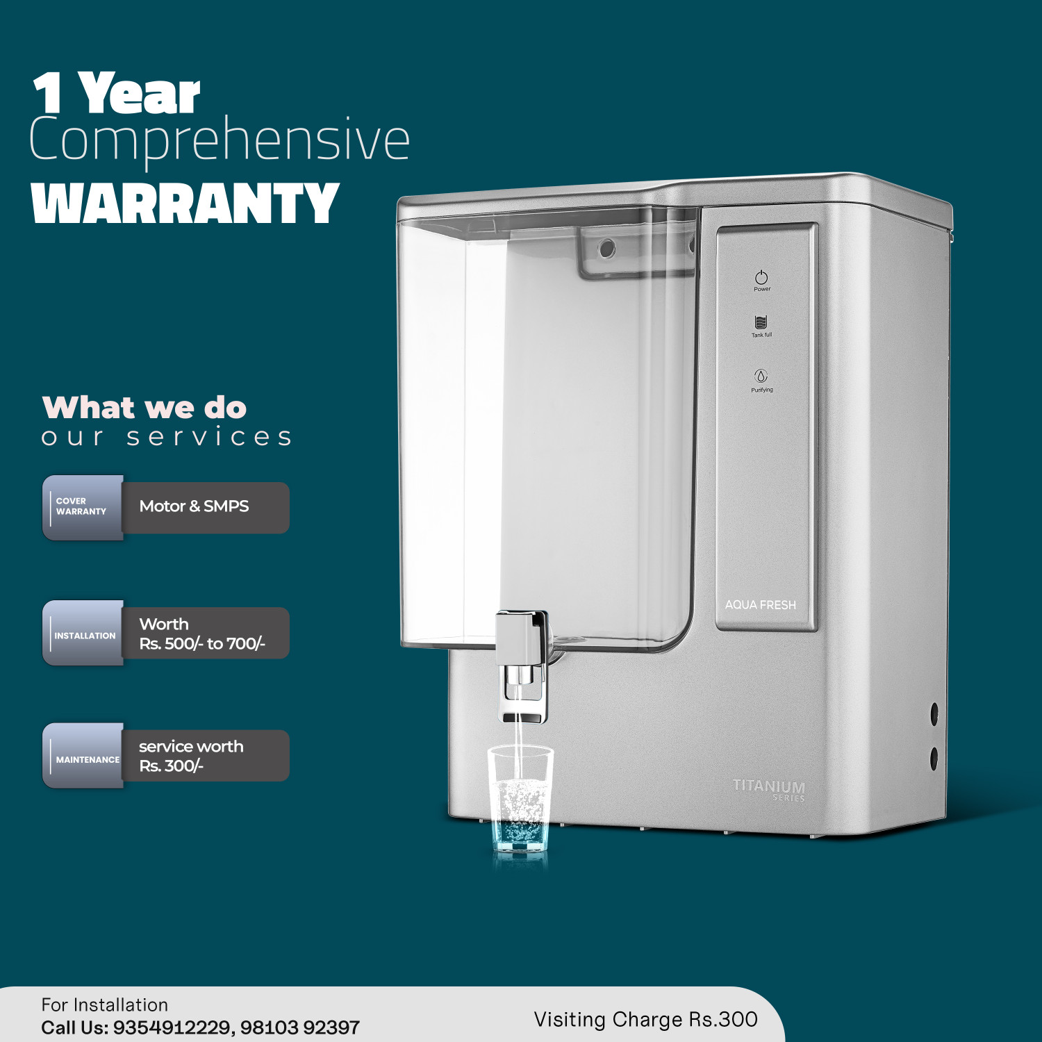 Image of Aqua Fresh Titanium Silver 2 Years Warranty India 1st BIS (IS 16240 :2023) CM /L8100159306 8 L RO + UV + UF + Copper + Alkaline + TDS Control Water Purifier