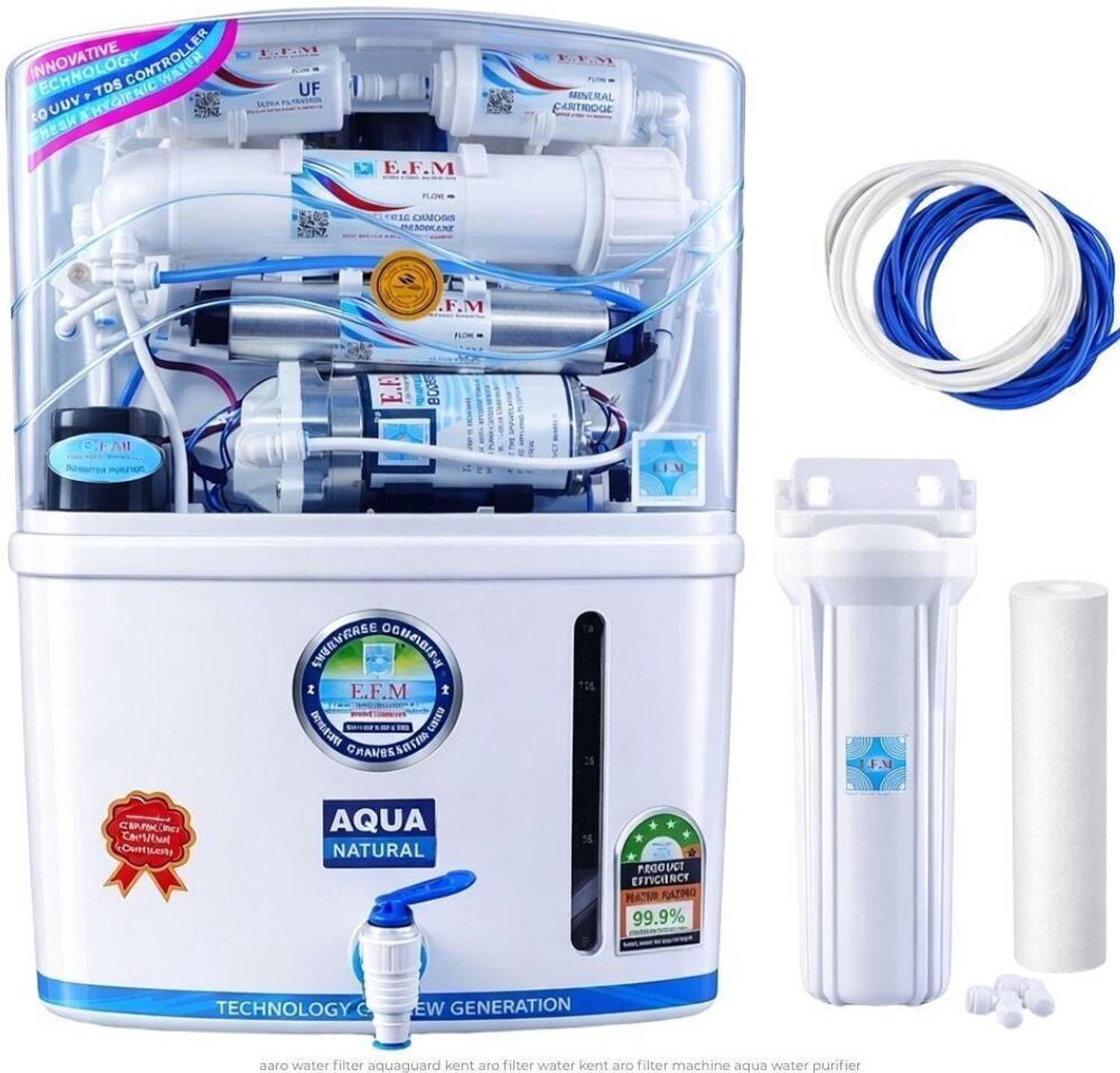 E.F.M Kenta Pro 10 L RO + UV + UF + TDS Control Water Purifier (W