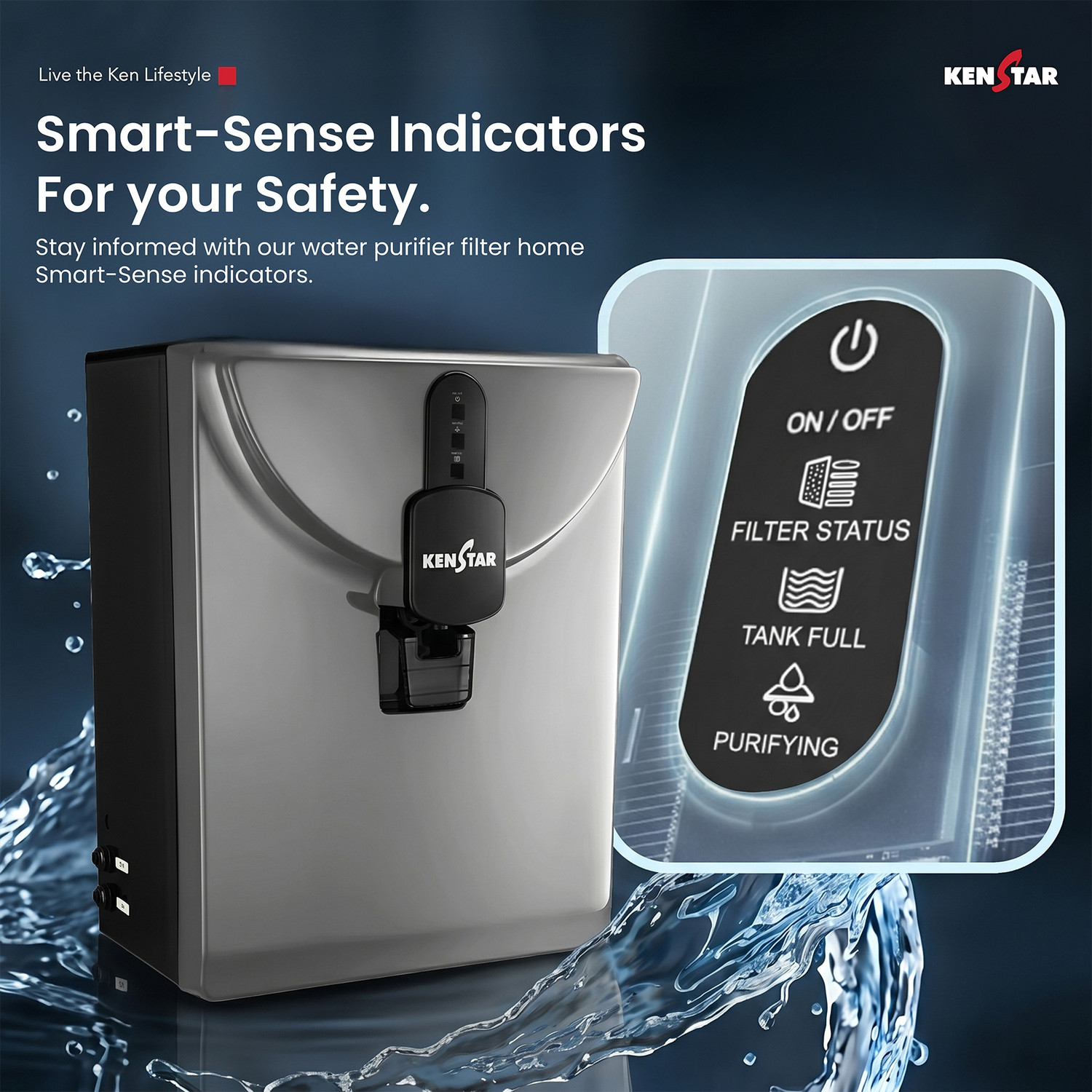 Image of Kenstar NILA Copper+Alkaline 10 L RO + UV + UF + Copper + Alkaline + TDS Control Water Purifier Needs no service for 2 years