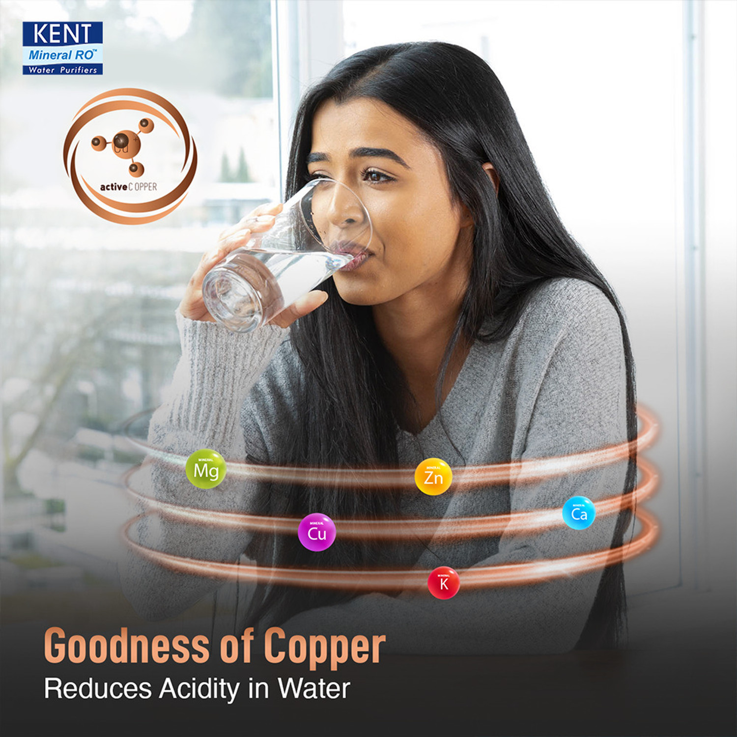 Image of KENT Ace Plus Alkaline+Copper 8 L RO + UV + UF + Copper + Alkaline + TDS Control Water Purifier Advanced ROTech for Sabse Shudh Paani Auto Flush 8L 20LPH Ideal for Borewell /Tanker /Municipal Water