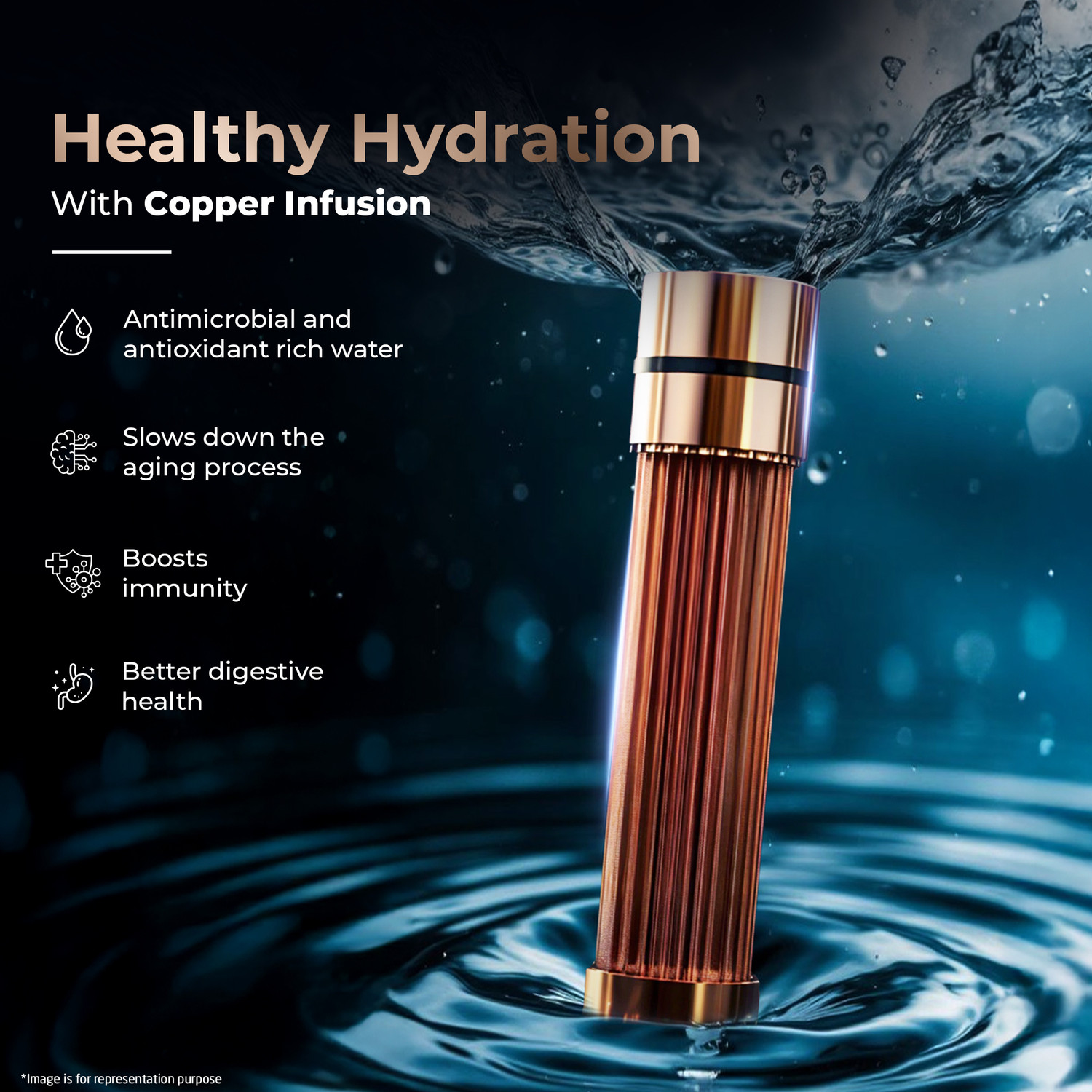 Image of LIVPURE LIV-PEP-STAR-COPPER 7 L RO + UV + UF + Copper + Minerals Water Purifier