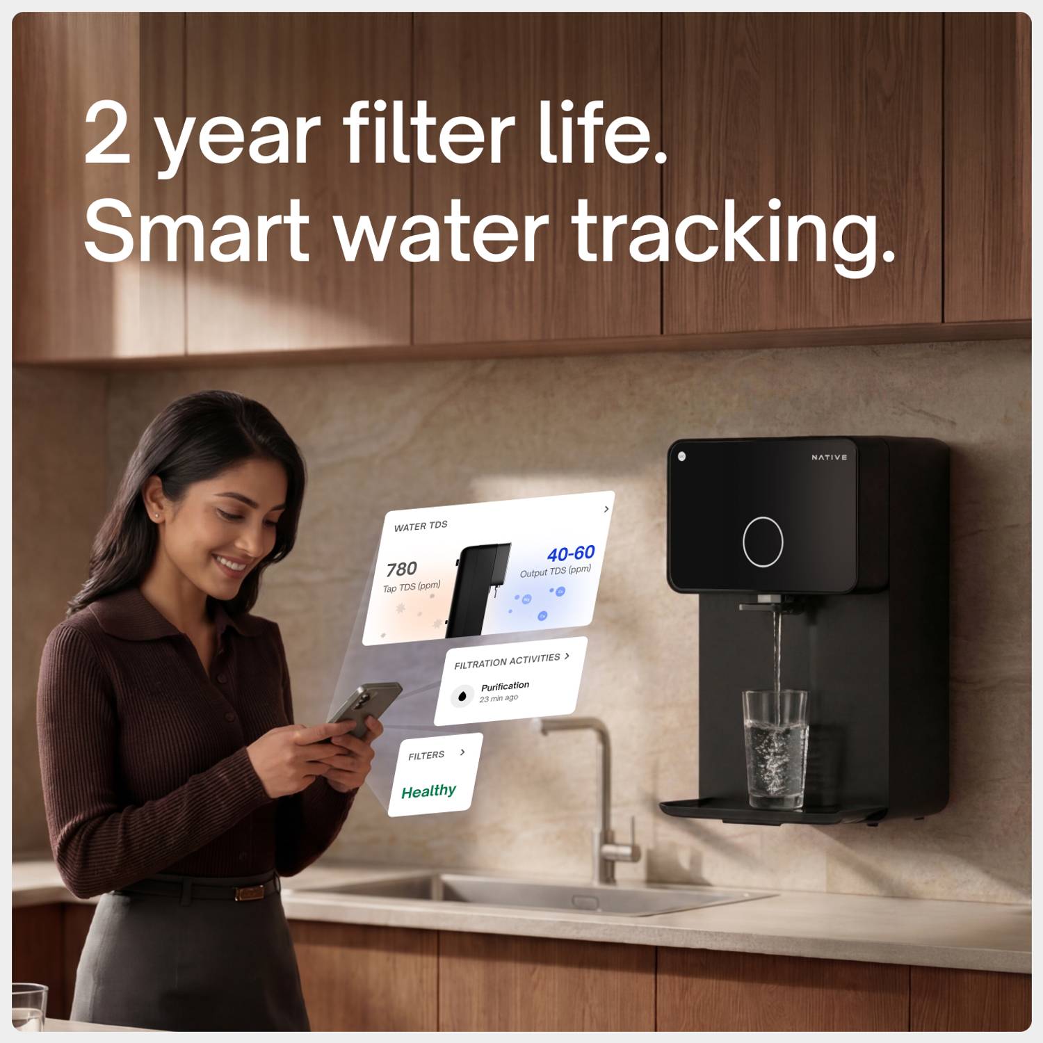 NATIVE M1 Pro 7L RO + UV Water Purifier - Image 2