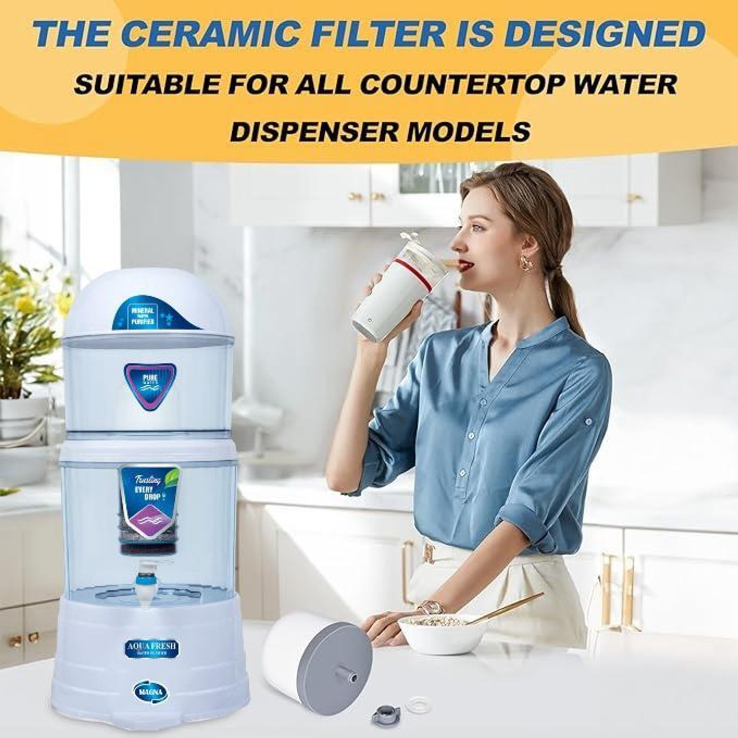 Image of Aqua Fresh MINERAL POT GRAVITY BASED NON ELECTRIC WATER PURIFIER 16 L Gravity Based Water Purifier