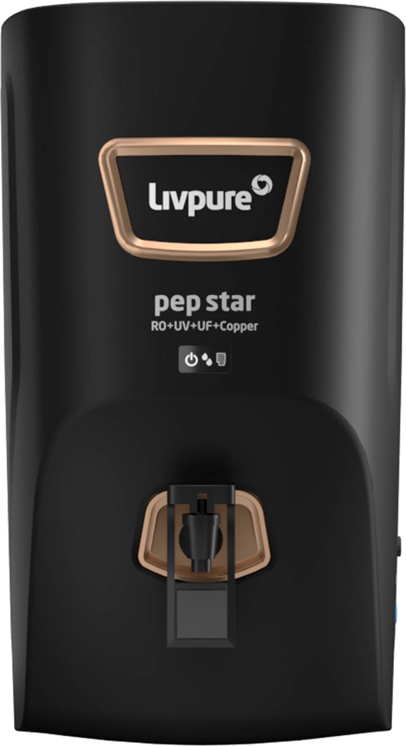LIVPURE LIV-PEP-STAR-COPPER 7 L RO + UV + UF + Copper + Minerals Water Purifier
