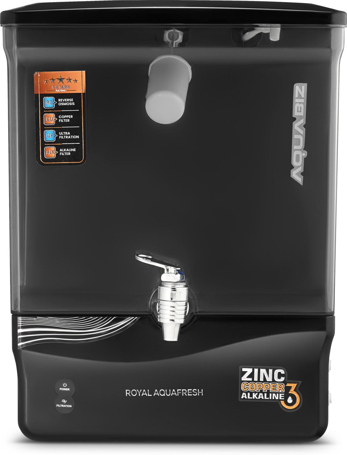 Image of Royal Aquafresh ESC IQUE BIZ 10 L RO + UV + UF + Copper + TDS Control Water Purifier with Prefilter
