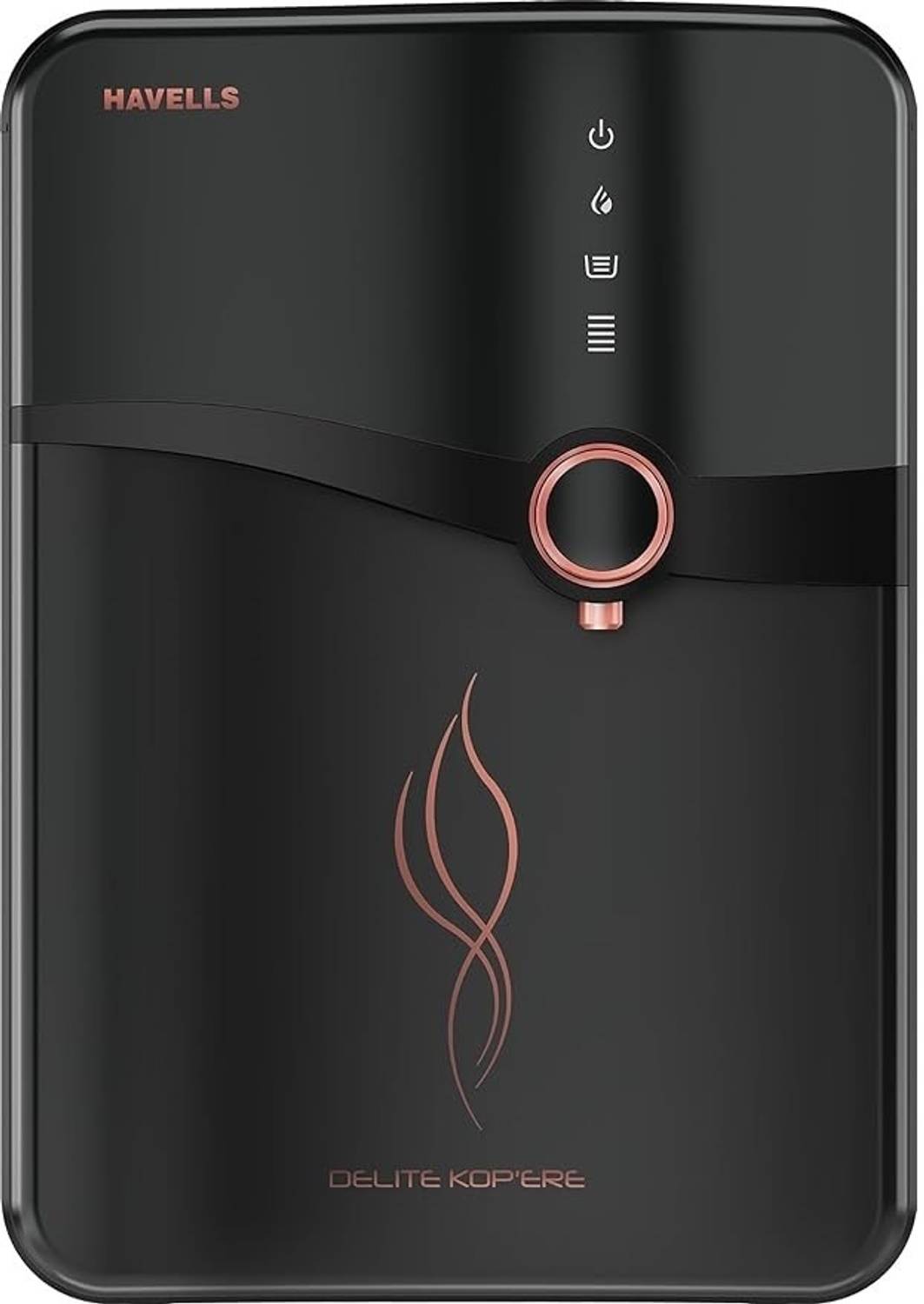 HAVELLS Delite Kop'ere 6.5 L RO + UV Water Purifier Stainless Steel Tank,Copper+Zinc+Minerals| Suitable for all - Borewell, Tanker, Municipality Water