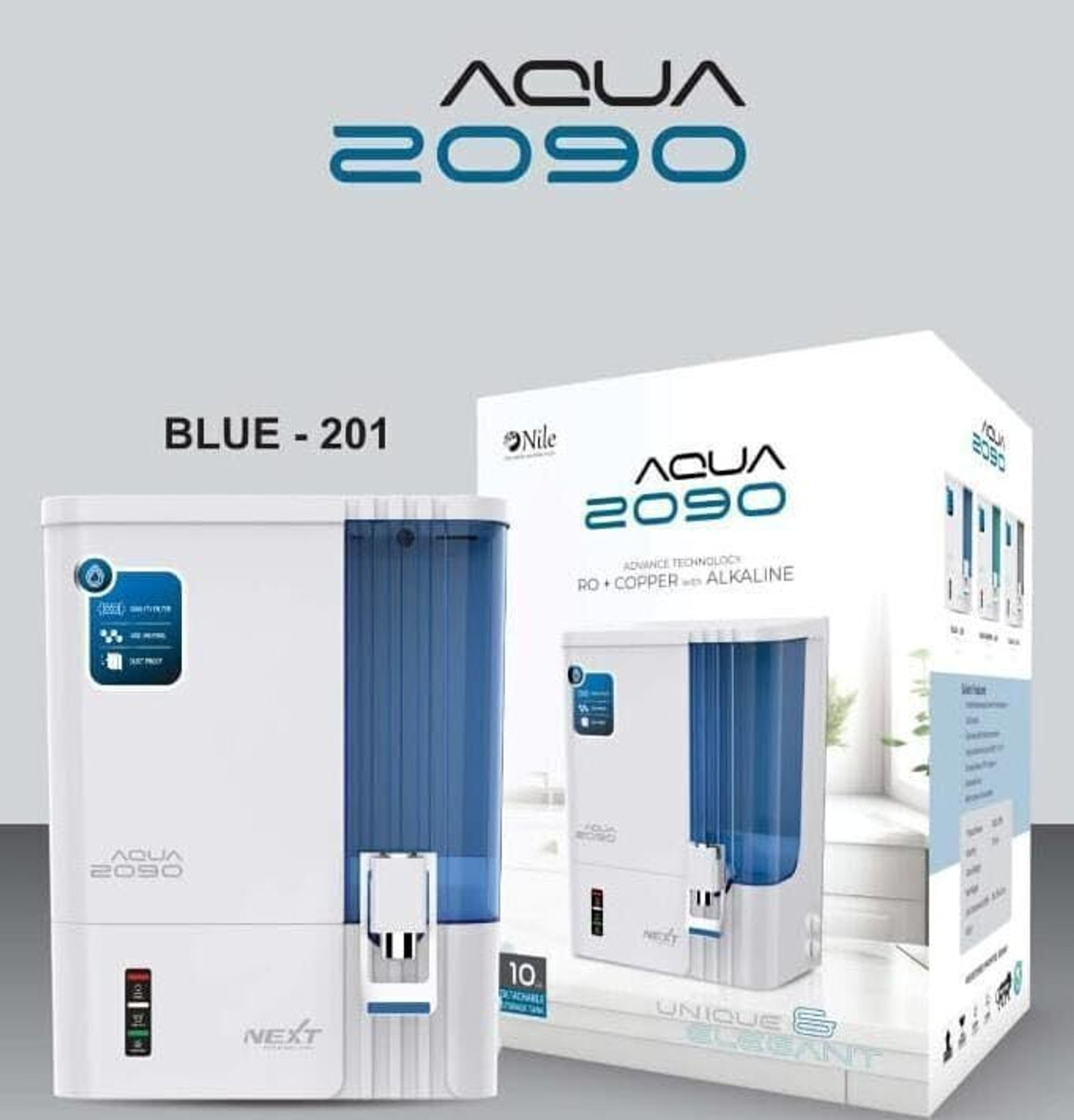 Image of AQUA AQUA2090 | NEXT Technology |Multiple Purification System | Smart LED 10 L RO + UV + UF + TDS Control Water Purifier
