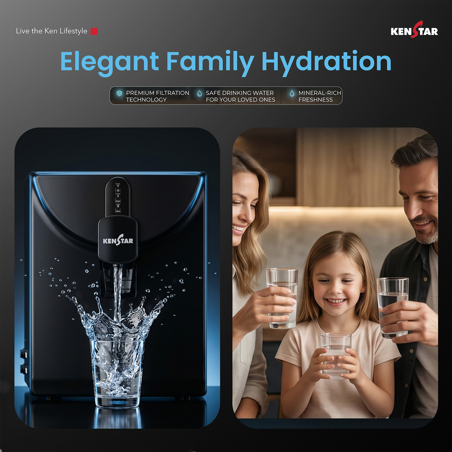 Image of Kenstar NILA Copper+Alkaline 10 L RO + UV + UF + Copper + Alkaline + TDS Control Water Purifier Needs no service for 2 years