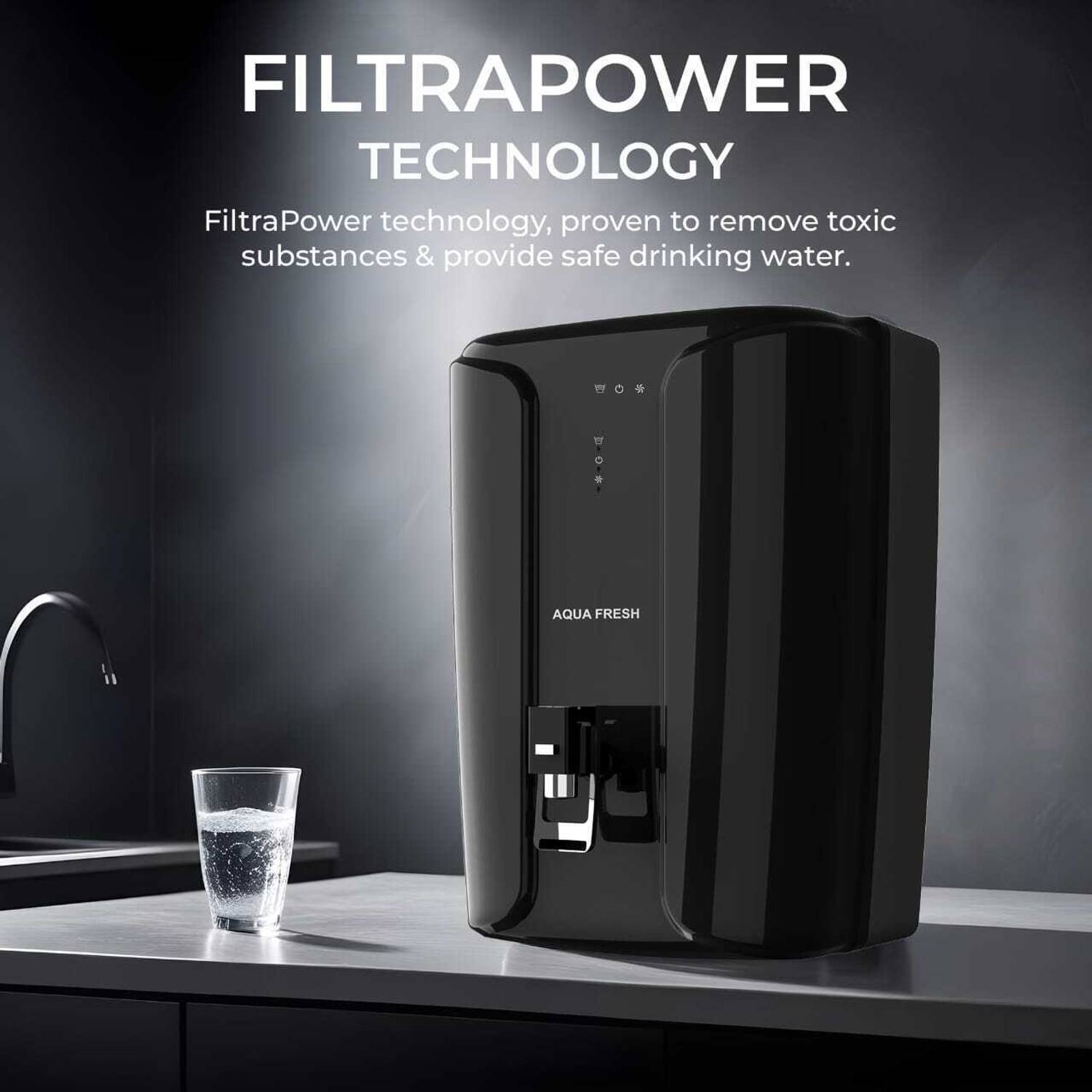 Aqua Fresh Glam Edition Raven India 1st BIS (IS 16240 :2023) CM/L8100159306 8 L RO + UV + UF + Copper + TDS Control Water Purifier 5