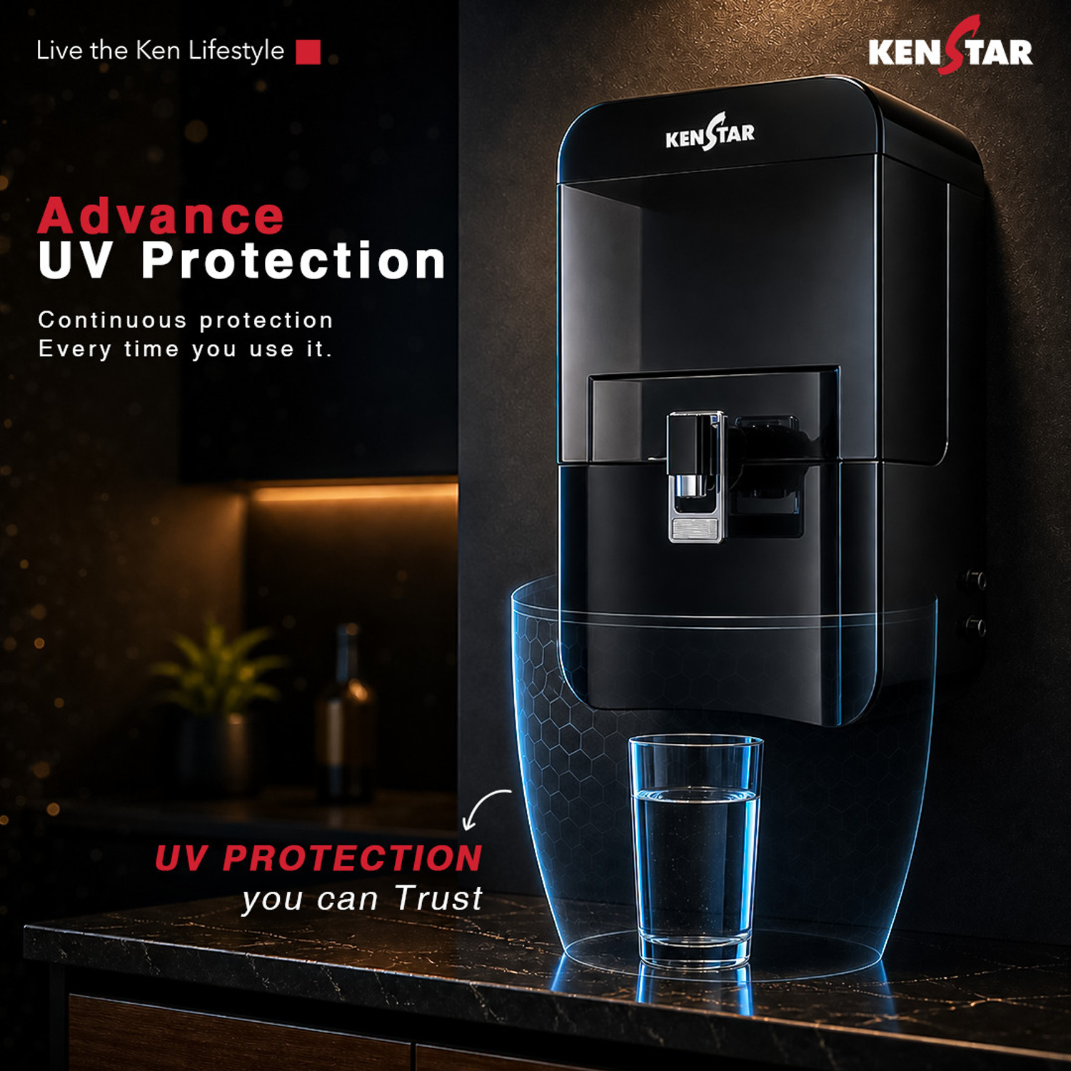 Image of Kenstar PureVenta | Needs No Service For 2 Years| 8 L RO + UV + UF + Copper + Alkaline + Minerals Water Purifier