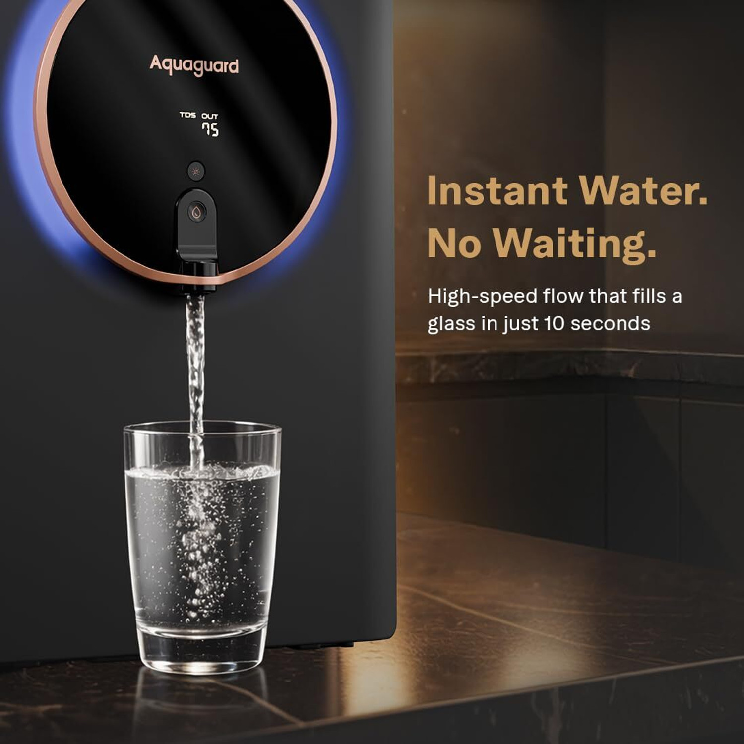 Image of Aquaguard ASPIRE HALO CU+ALK SS 2X 5 L RO + UV Water Purifier