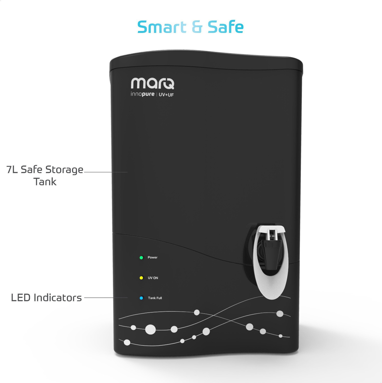 Image of MarQ by Flipkart MQWPUVUFE7L 7 L UV + UF Water Purifier