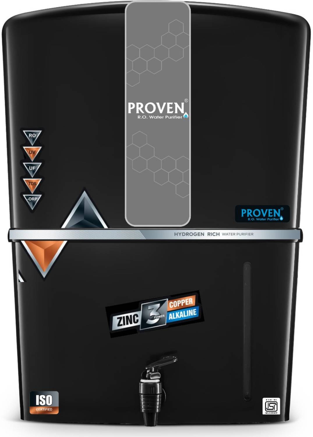 proven Alkaline + ORP with Active Copper 12 L RO + UV + UF + Copper + TDS Control Water Purifier