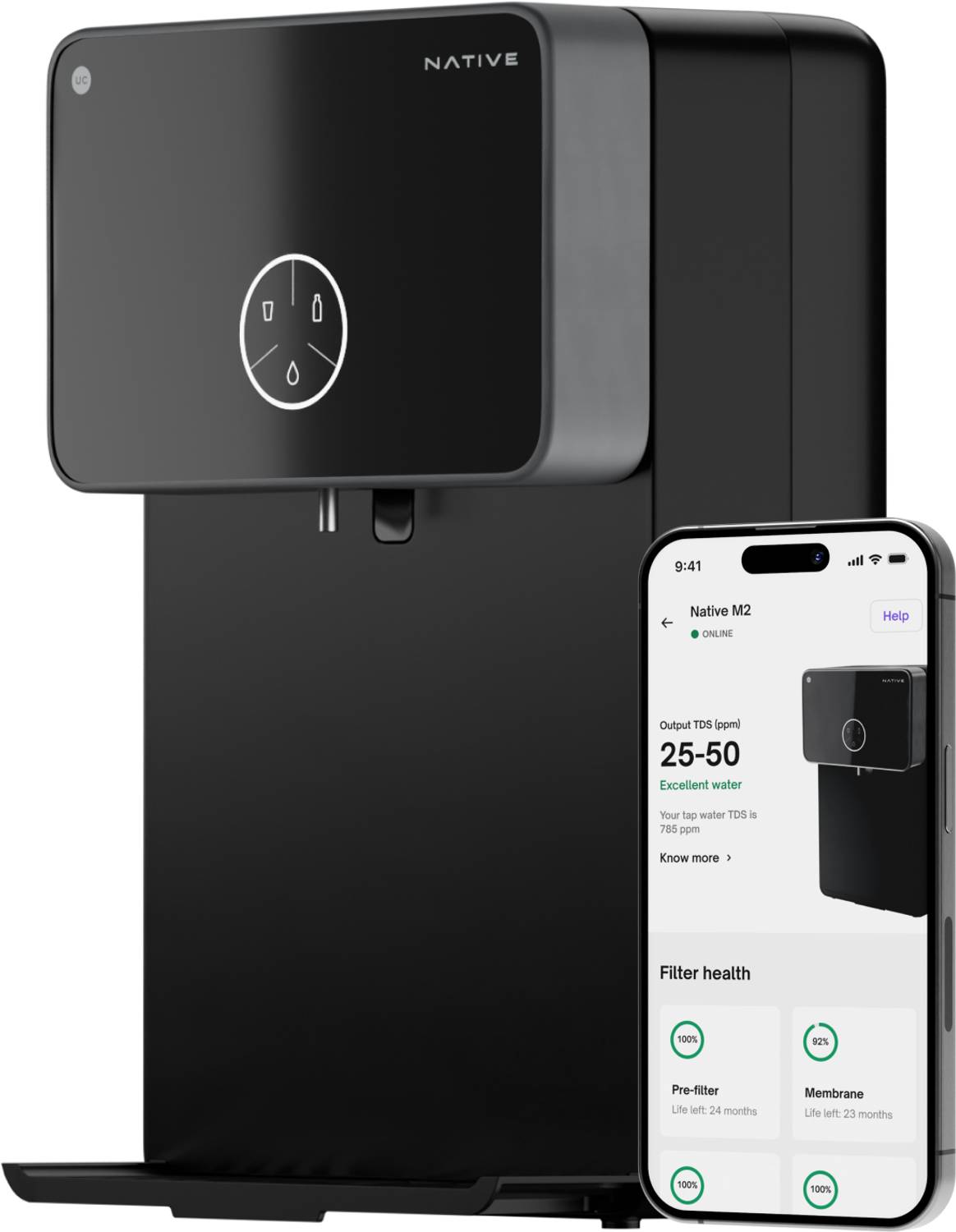 Native M2 8L RO+UV+Minerals+Alkaline Water Purifier - Image 1
