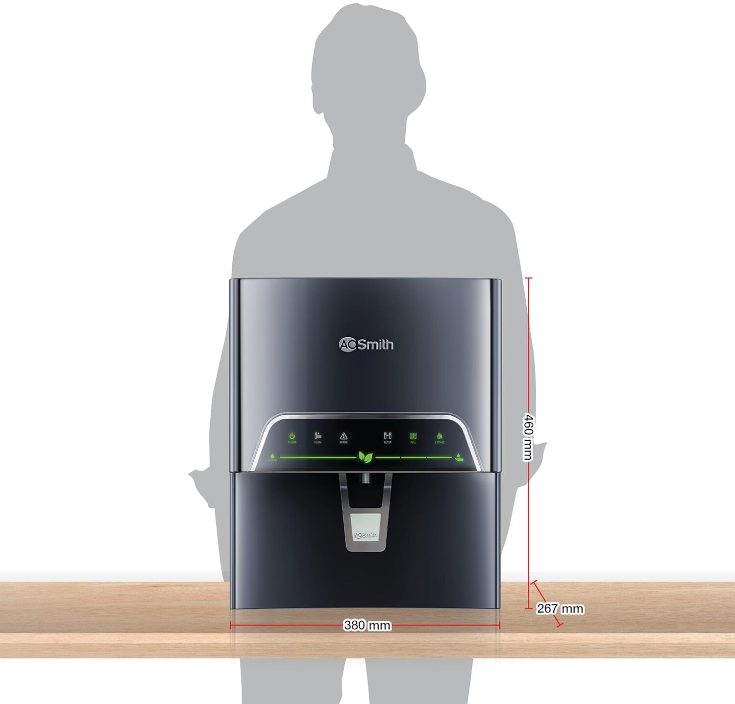 Image of AO Smith P4 Pro 5 L RO + Copper Water Purifier | Copper + Alkaline Water | 9000L Water Saving | Baby Safe
