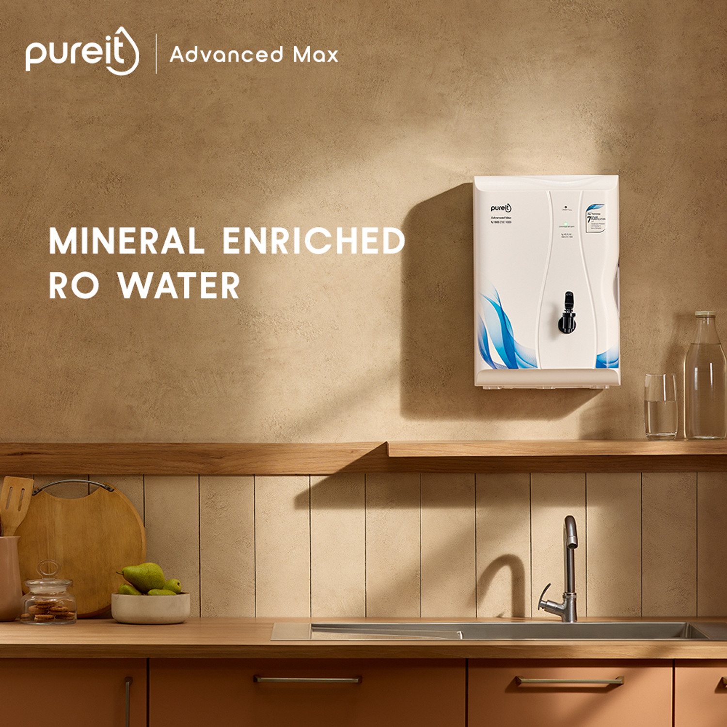 Image of Pureit by HUL Advanced Max 6 L RO + UV + Minerals Water Purifier Suitable for all - Borewell, Tanker, Municipality Water