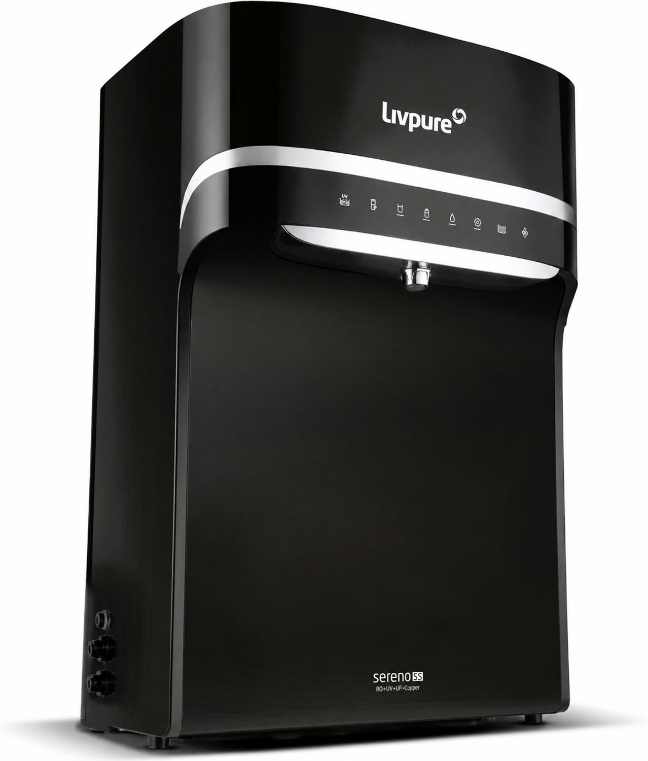 Image of LIVPURE Sereno-SS Water Purifier | RO+UV+UF+Copper+Mineral | 2.5 Year No Service 5.5 L RO + UV + UF + Copper + Minerals Water Purifier