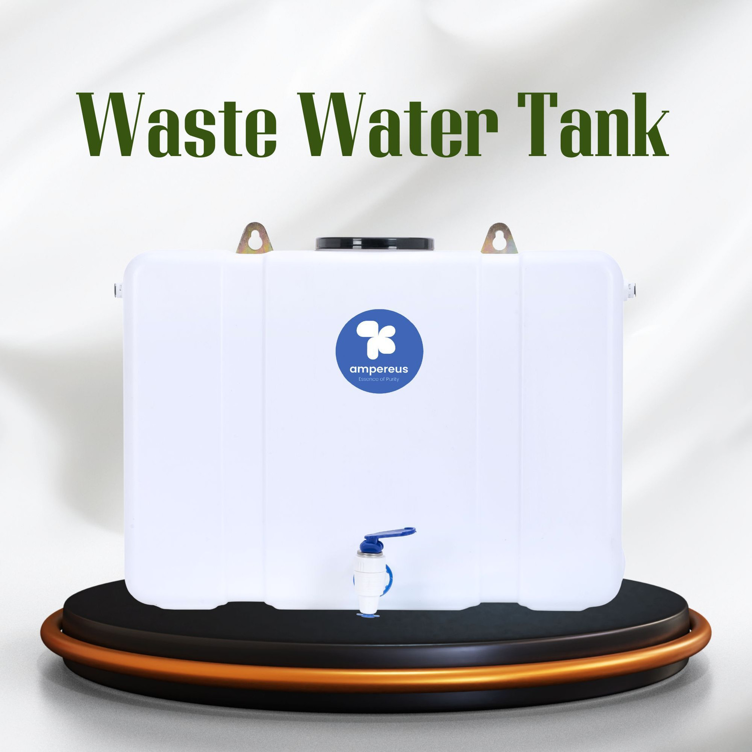 Image of AMPEREUS RO Waste Water Storage Tank | Food Grade Water Storage Durable Tank f RO System 18 L Water Tank (Polypropylene)