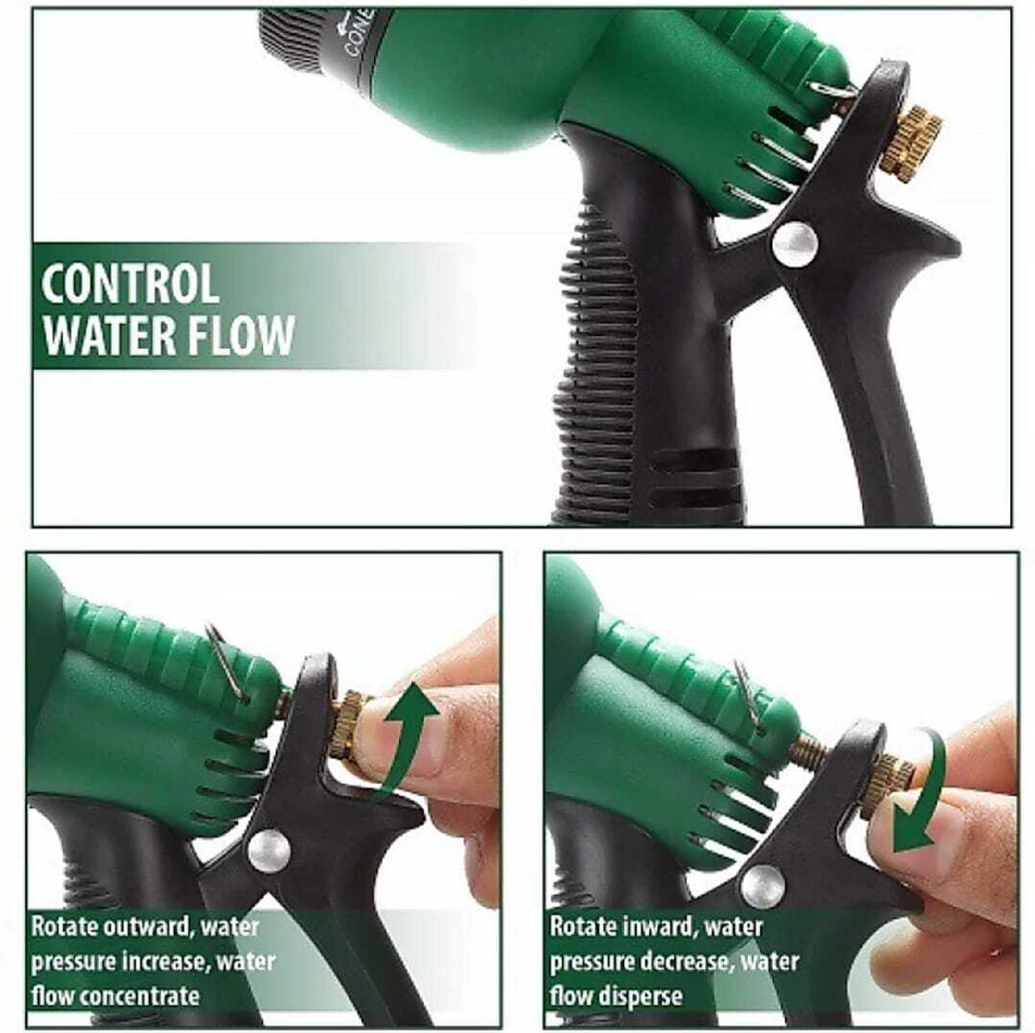 Image of Dk Craft Touch Water Spray Gun 8 in 1 Adjustable Patterns for Garden /Bike /Car and Pet wash Watering Wand