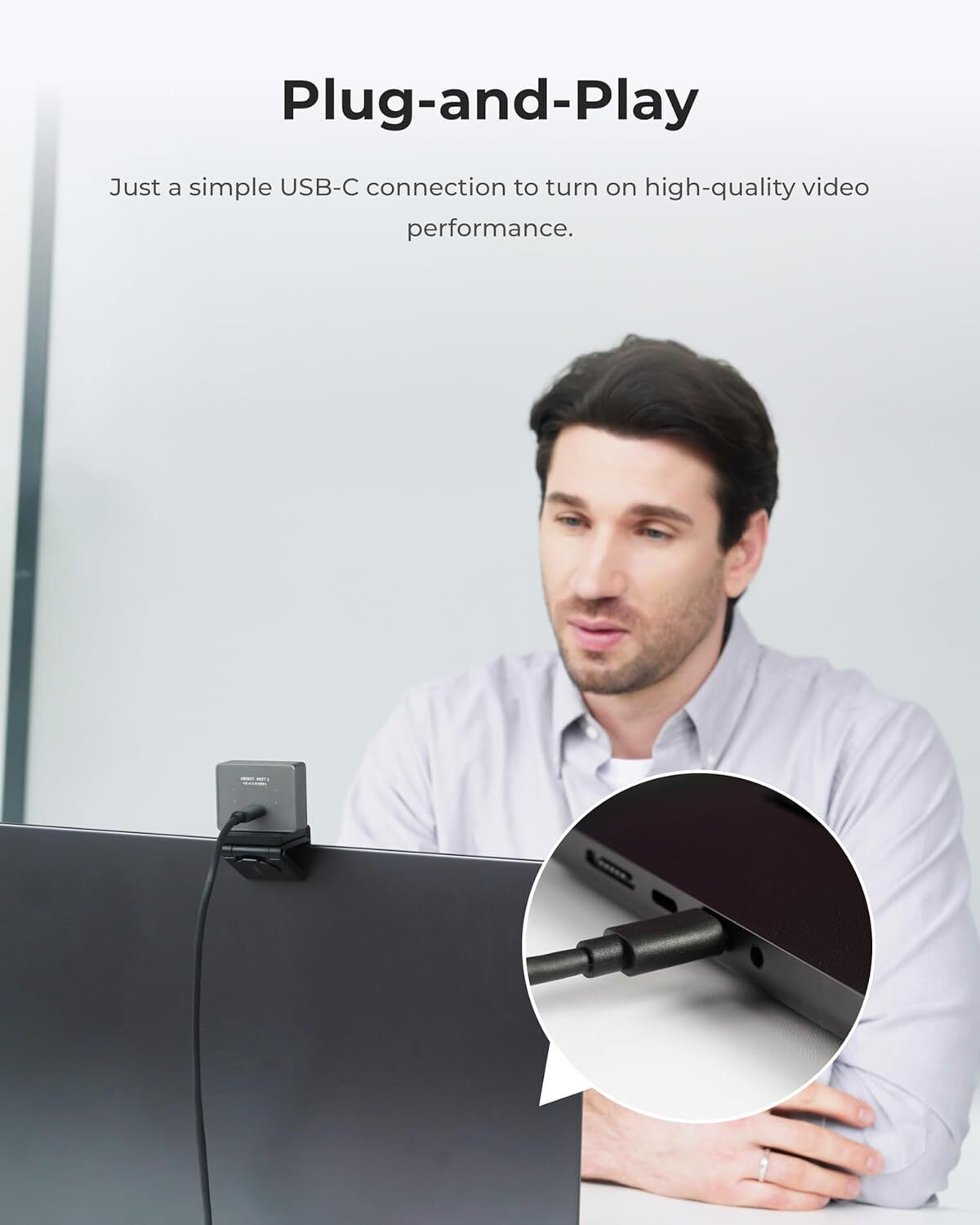 Image of OBSBOT MEET 2 Ultra HD Webcam 1080p, with Microphone, Night vision, USB Connectivity