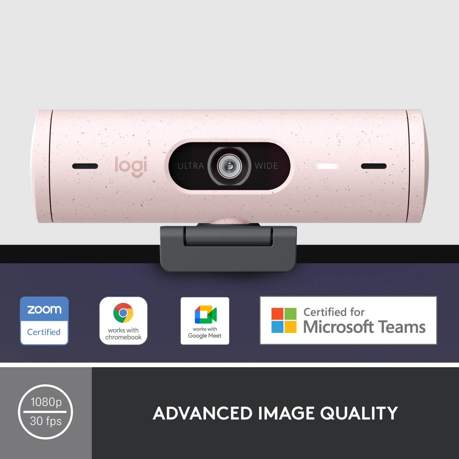 Image of Logitech Brio 500 3 MP HD Webcam with Built-In Microphone USB Connectivity
