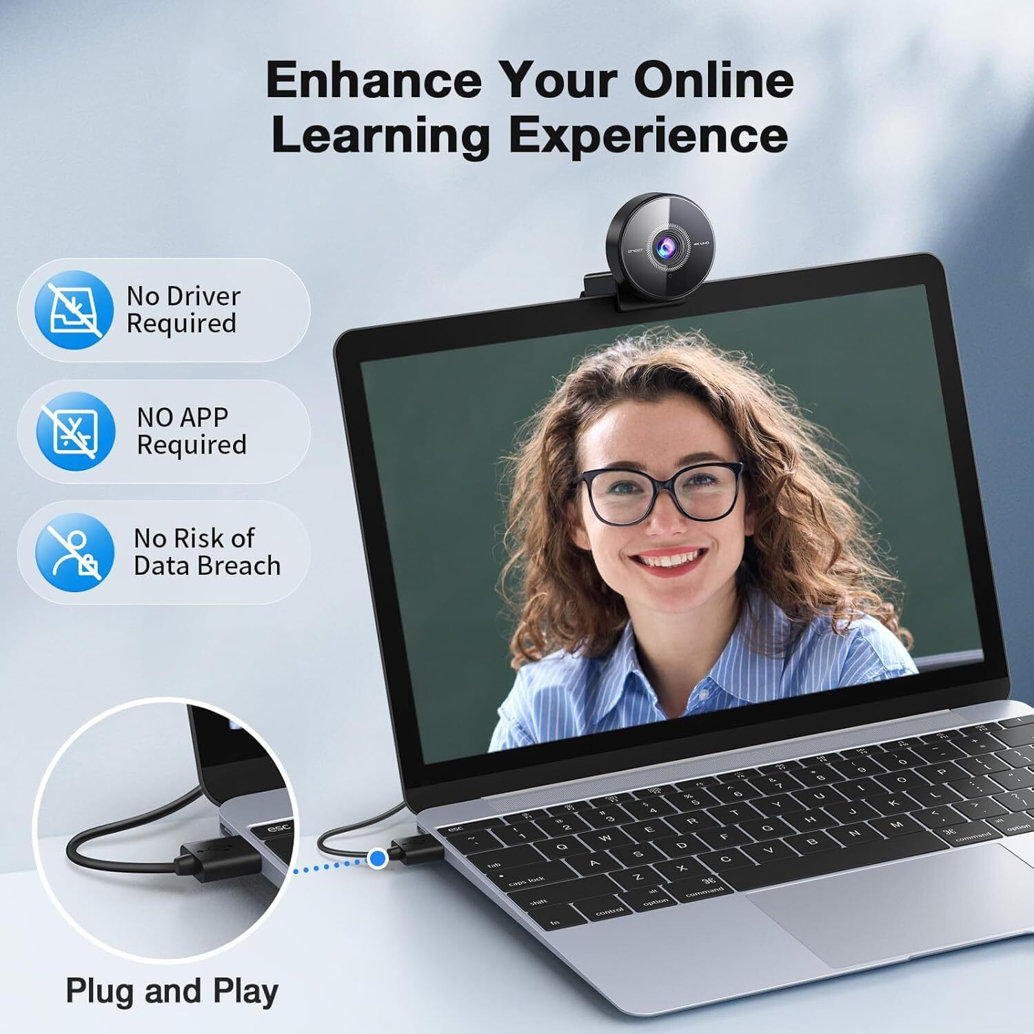 Image of Emeet C950-4K 4K Webcam 2160p, 1080p, with Microphone, USB Connectivity
