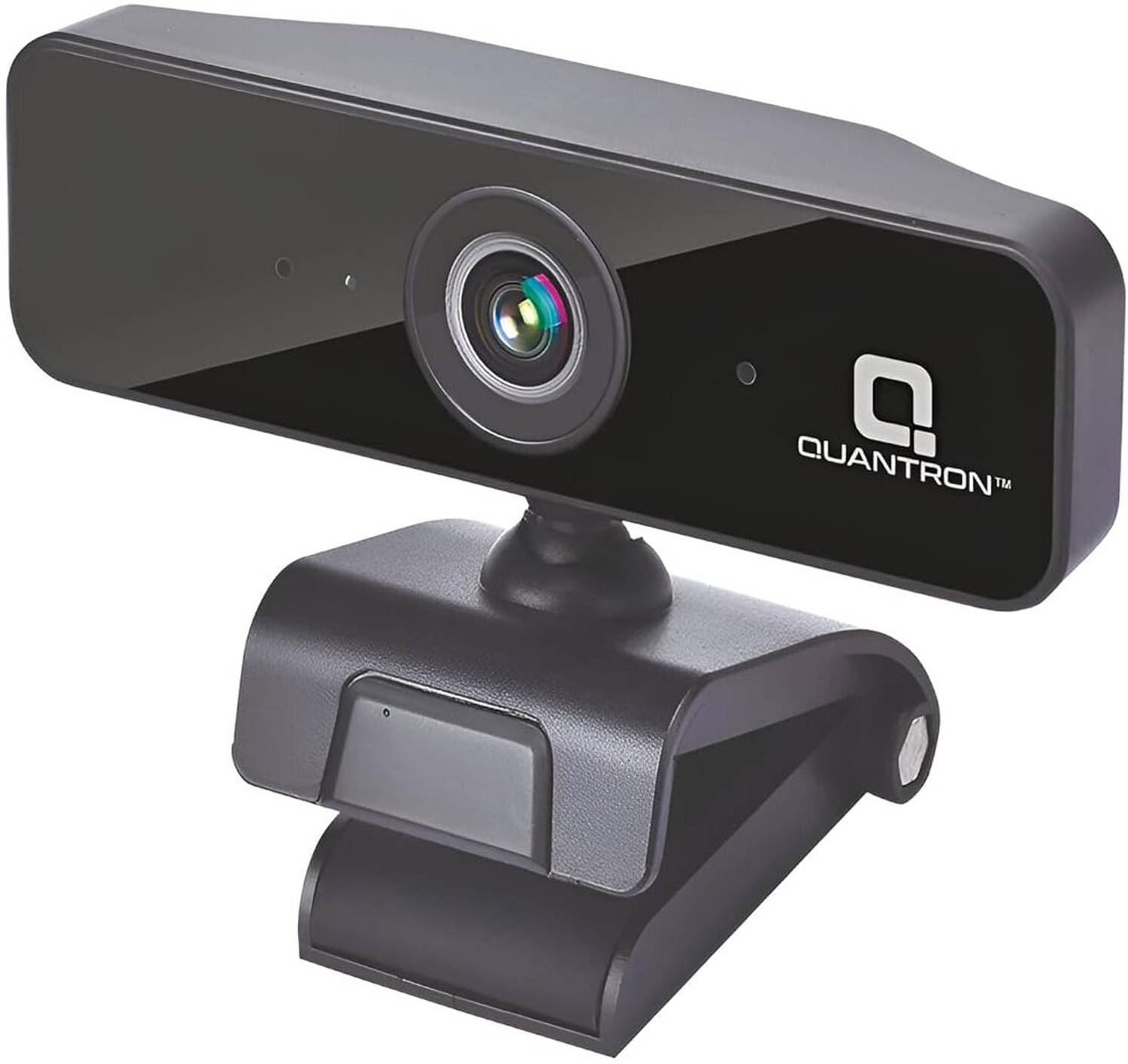 Quantron QPC-1015 HD Web Camera Full HD USB Webcam with Wide-Angle Lens, Noise Cancelling 4K Webcam 2160p, with Microphone, Night vision, USB Connectivity